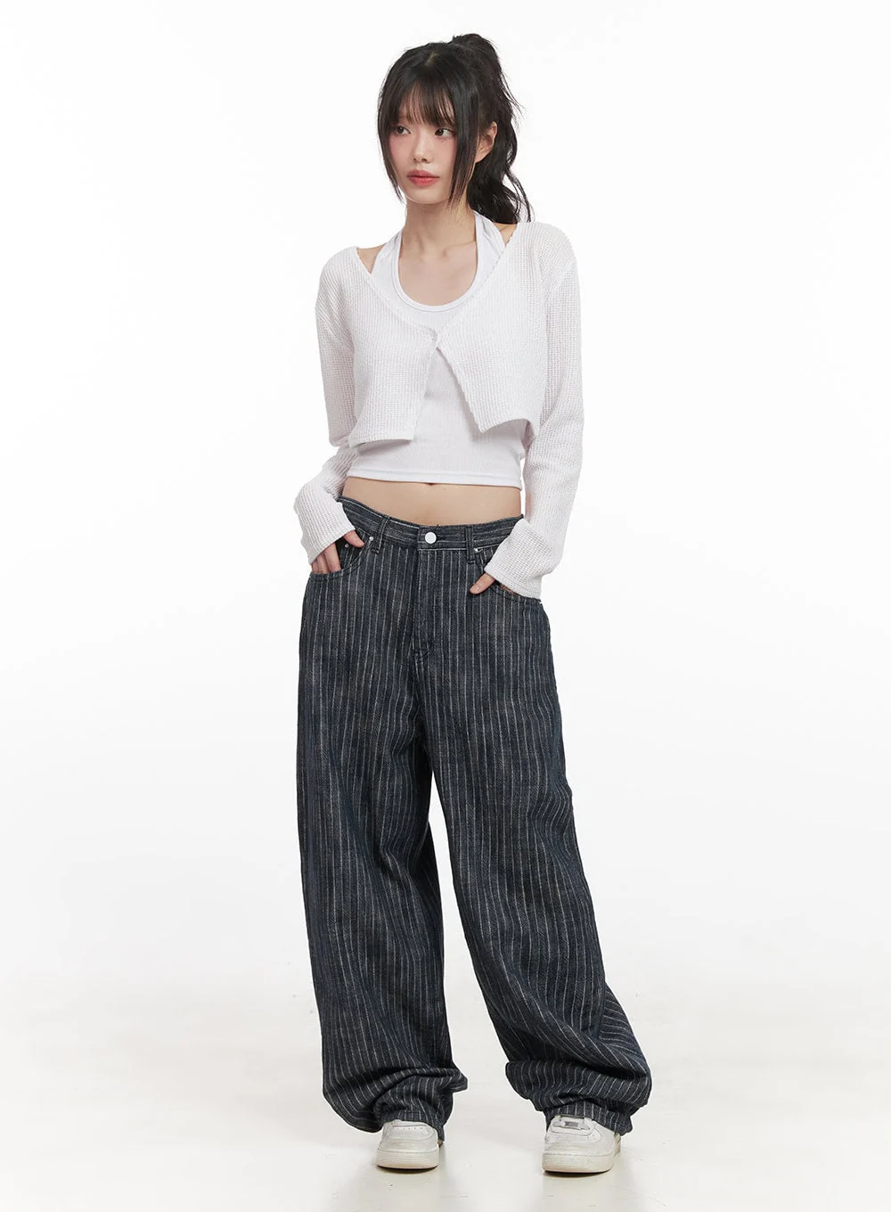 Cropped Knitted Cardigan CJ528 - Image 2