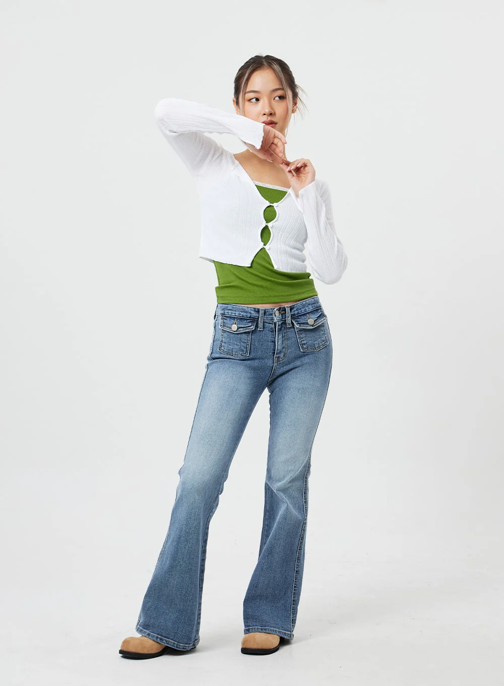 Cropped Long Sleeve Cardigan CF317 - Image 13