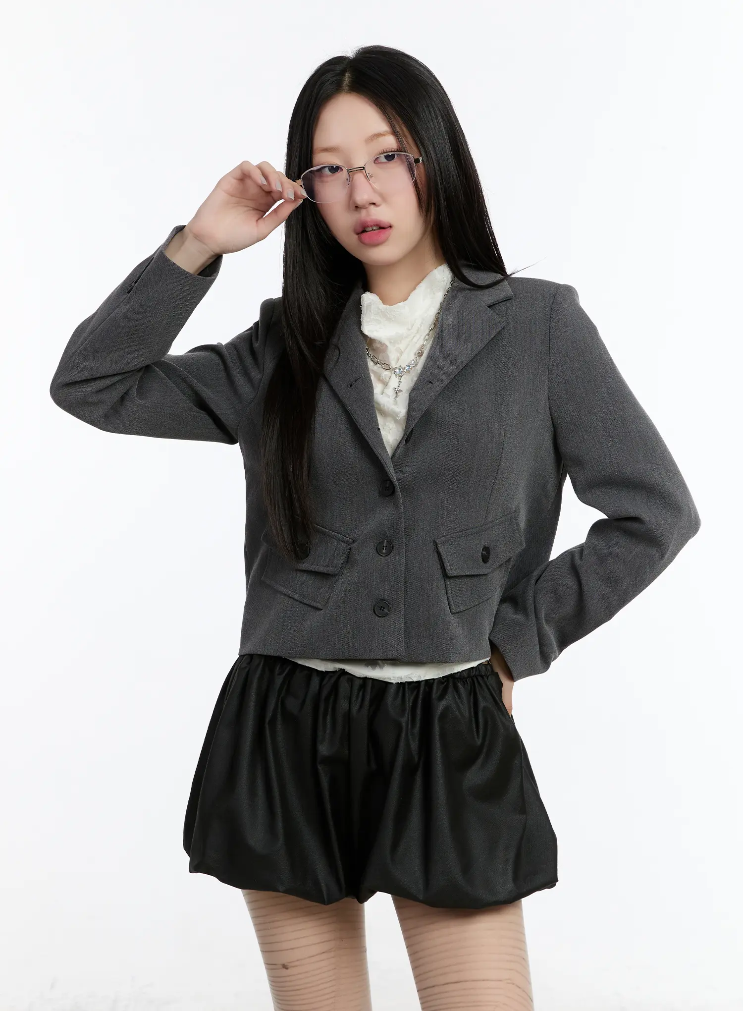 Cropped Pocket Blazer CM511 - Image 10