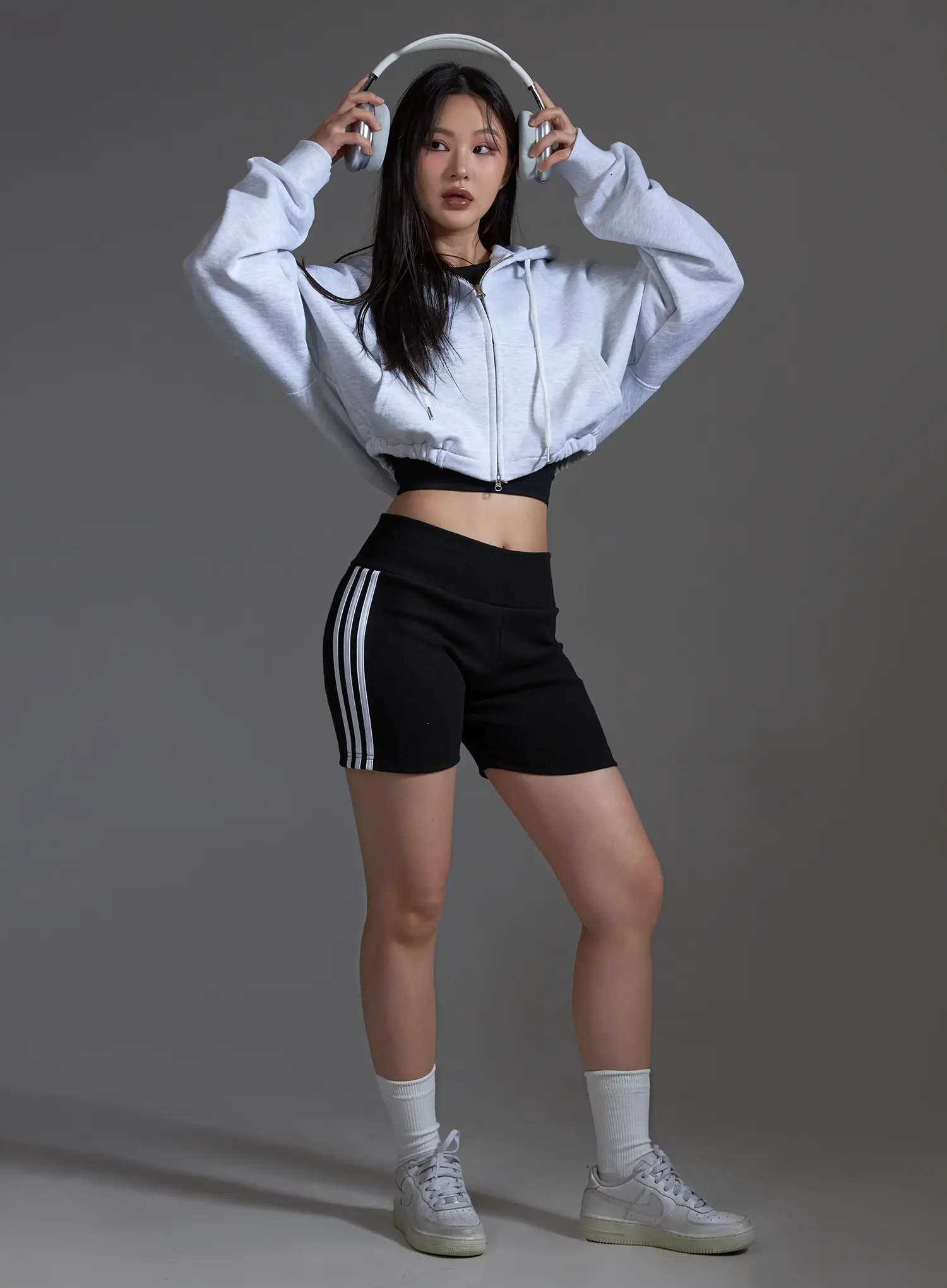 Cropped Zip-Up Hoodie IO517 - Image 14