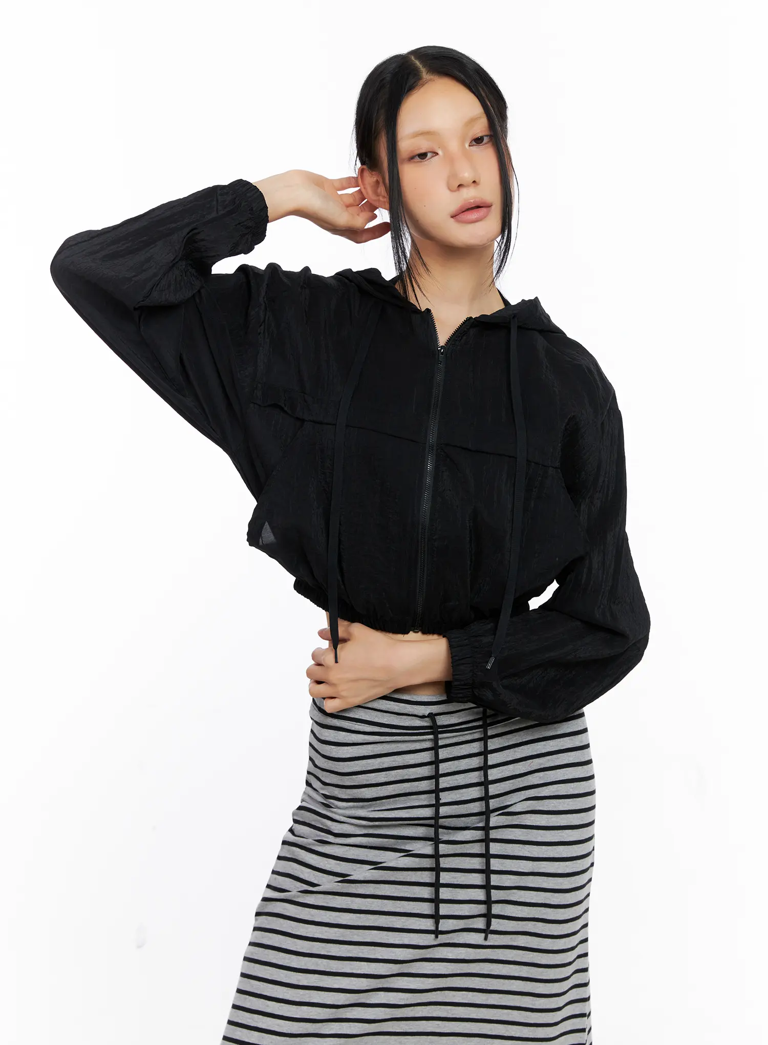 Cropped Zip-Up Windbreaker CL530 - Image 6