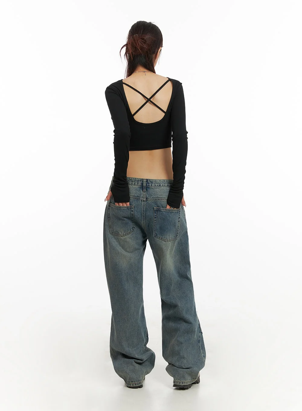 Cross Back Slim Fit Top IY410 - Image 6