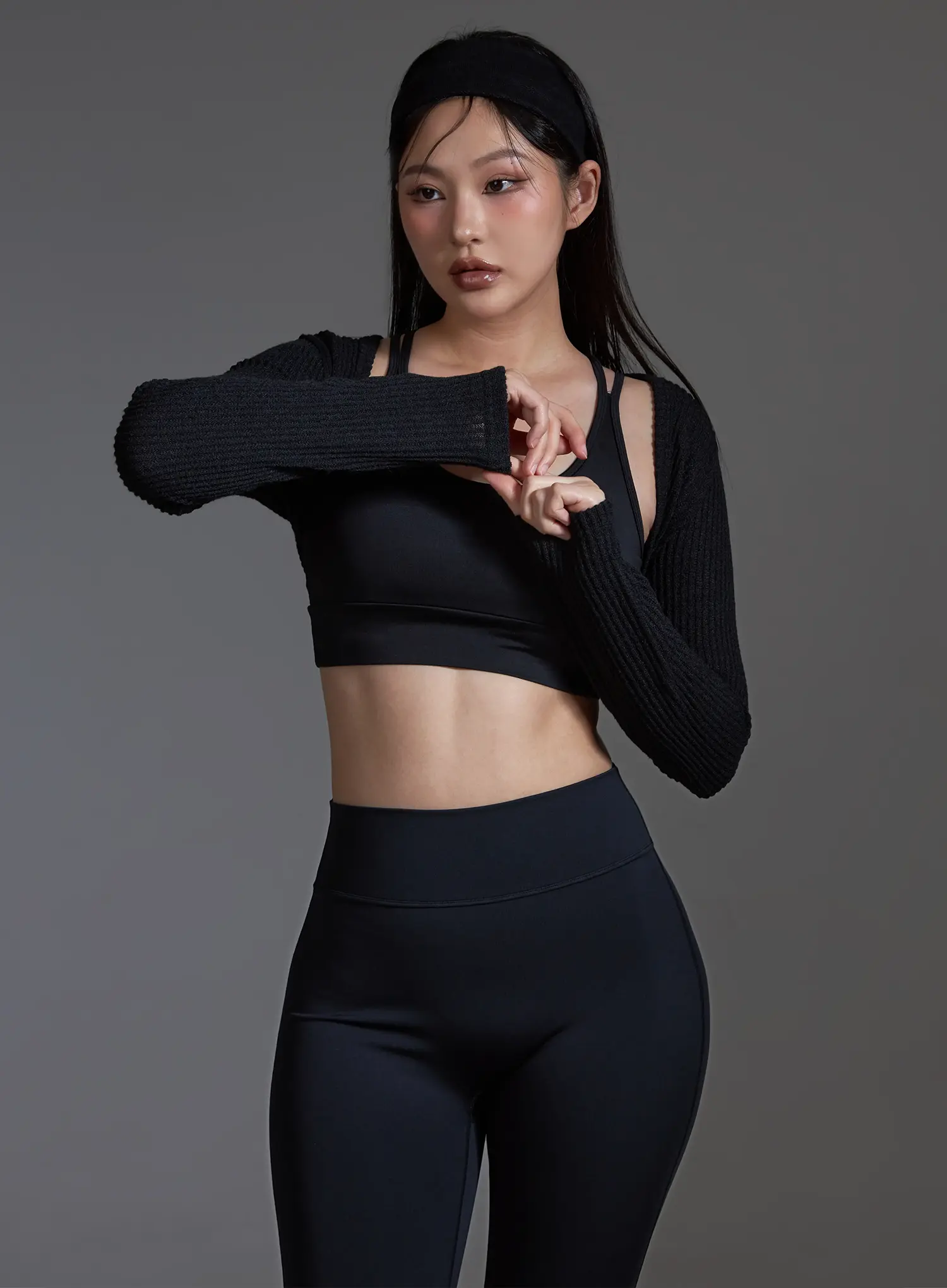Cross Back Sports Bra Top (Black) IO517 - Image 13