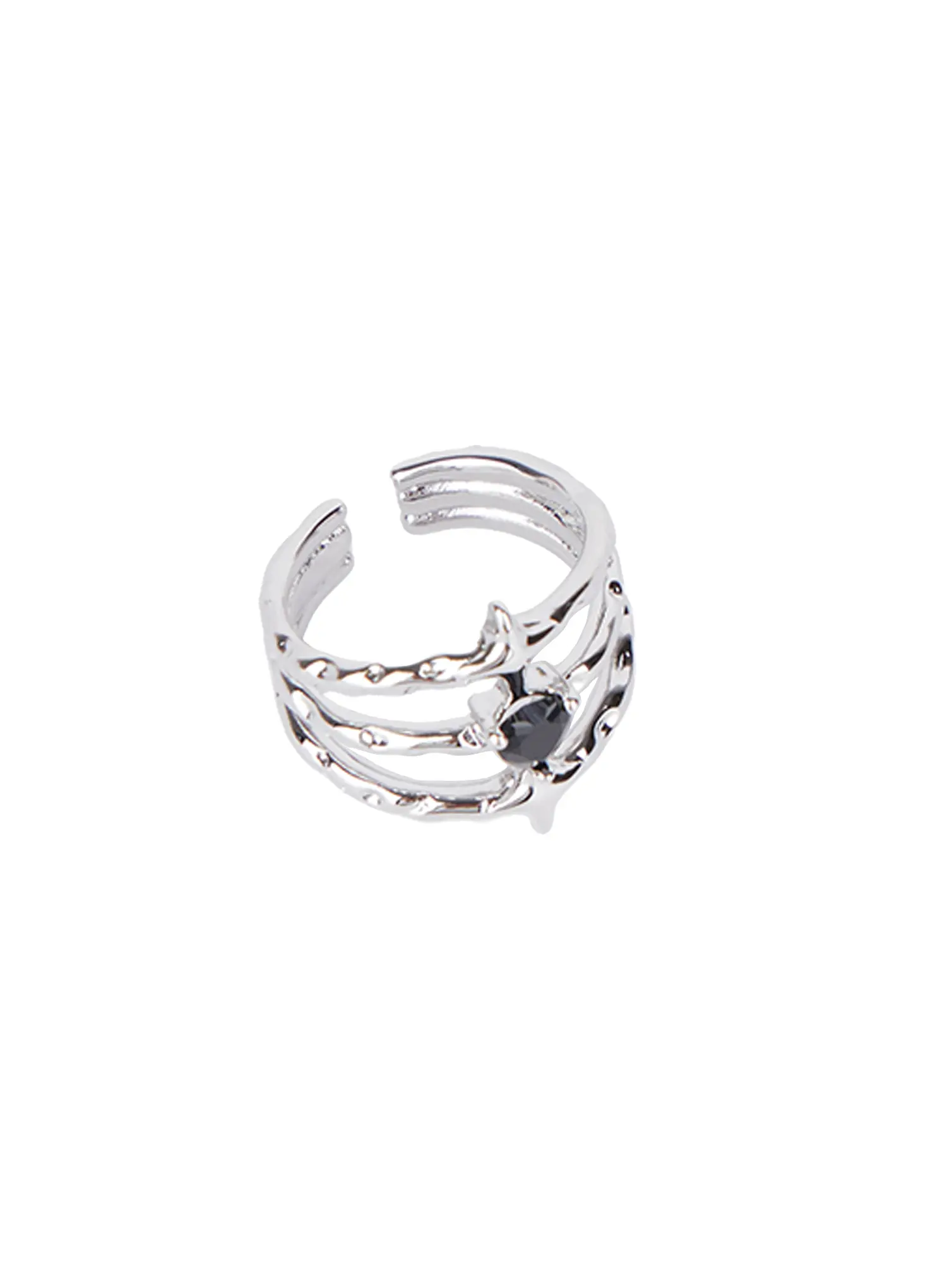 Cross Black Heart Ring CO501 - Image 4
