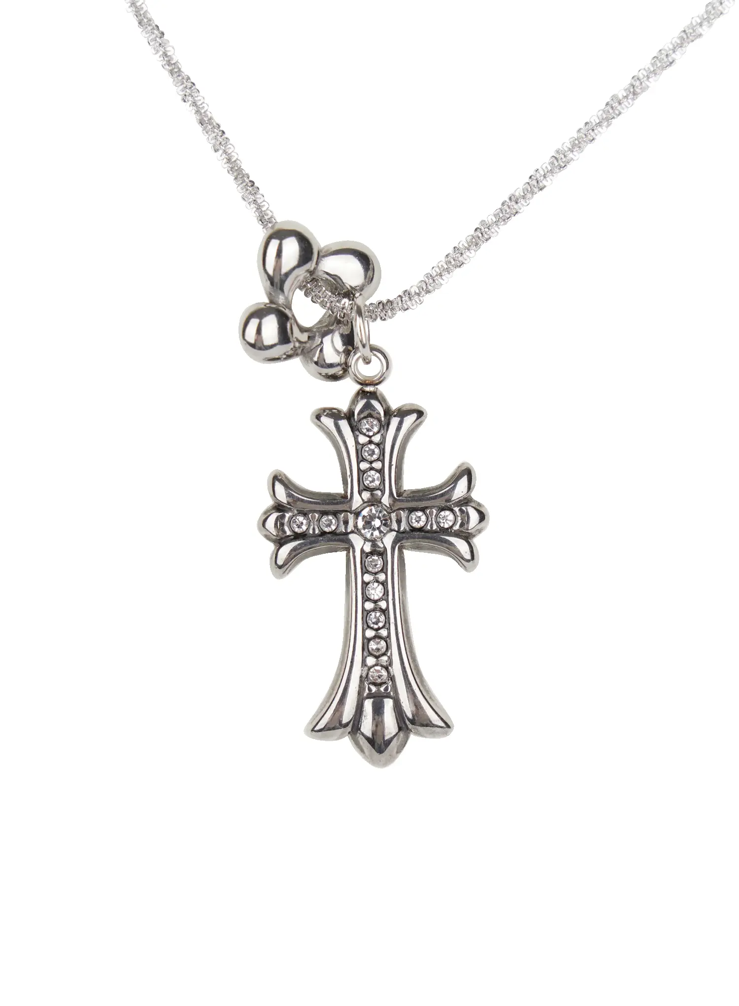 Cross Charm Long Necklace CO503 - Image 4