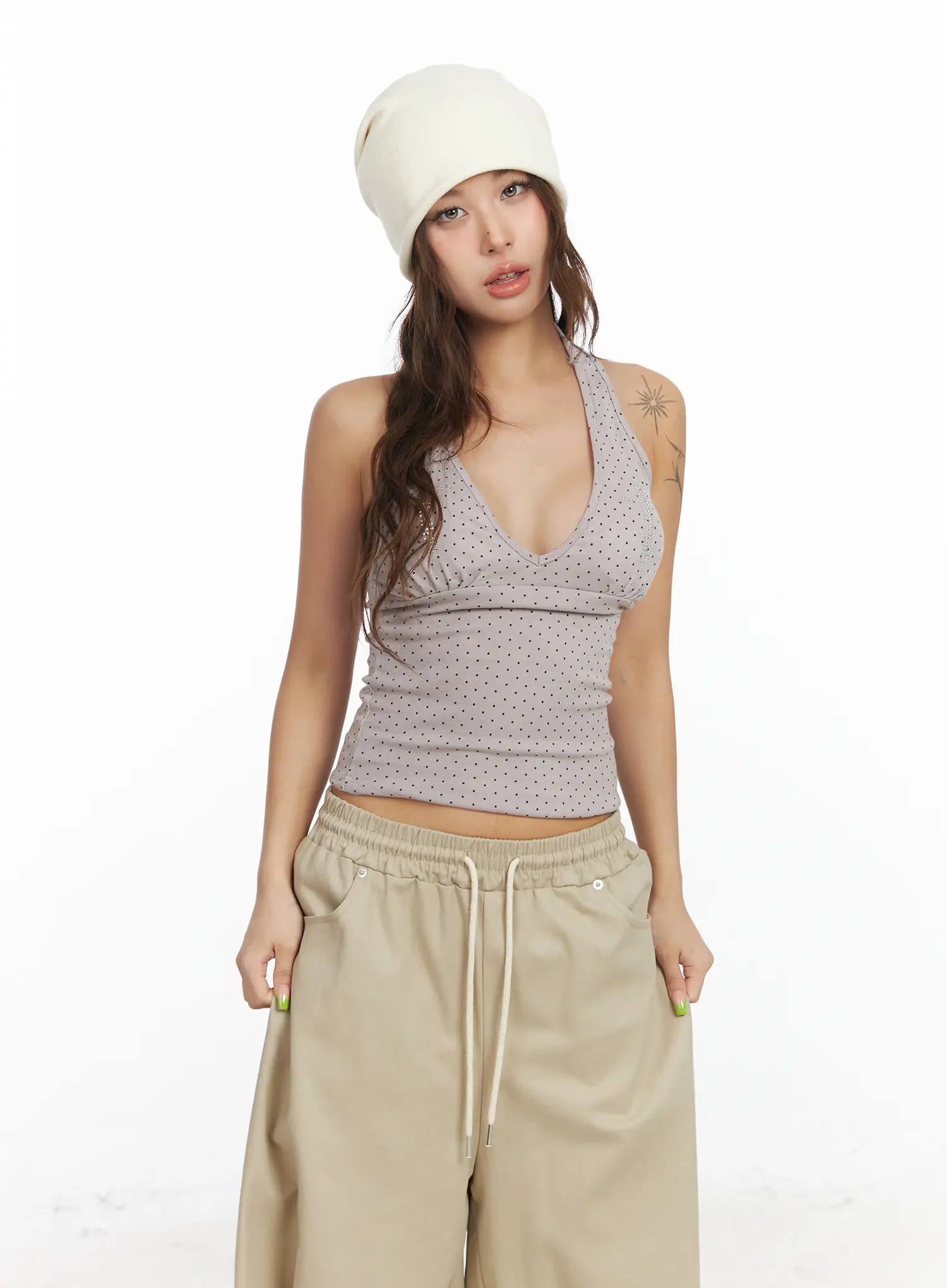 Cross Detail Halter Top CF513 - Image 6