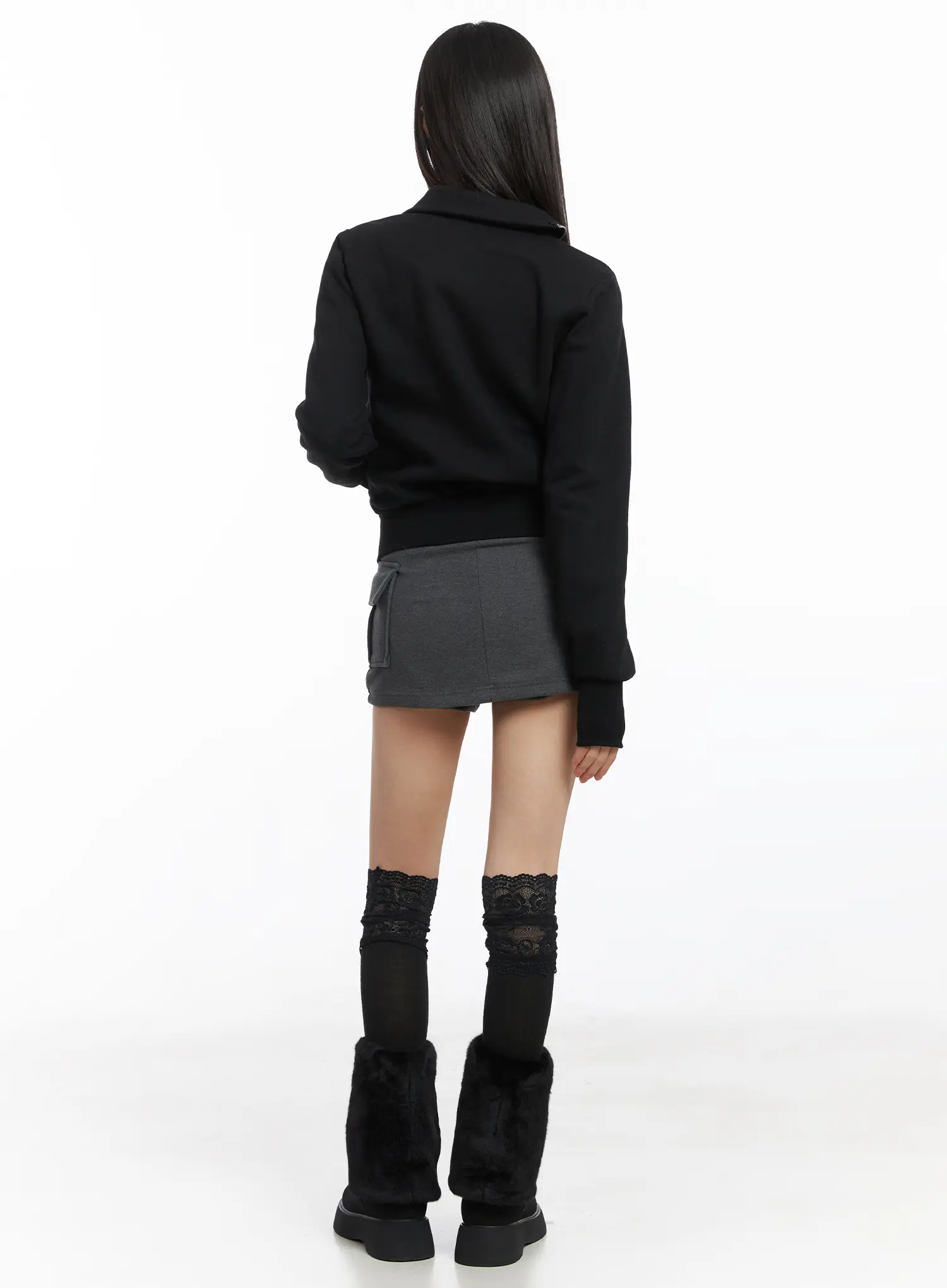 Cross Stud Zip-Up Jacket CJ501 - Image 10