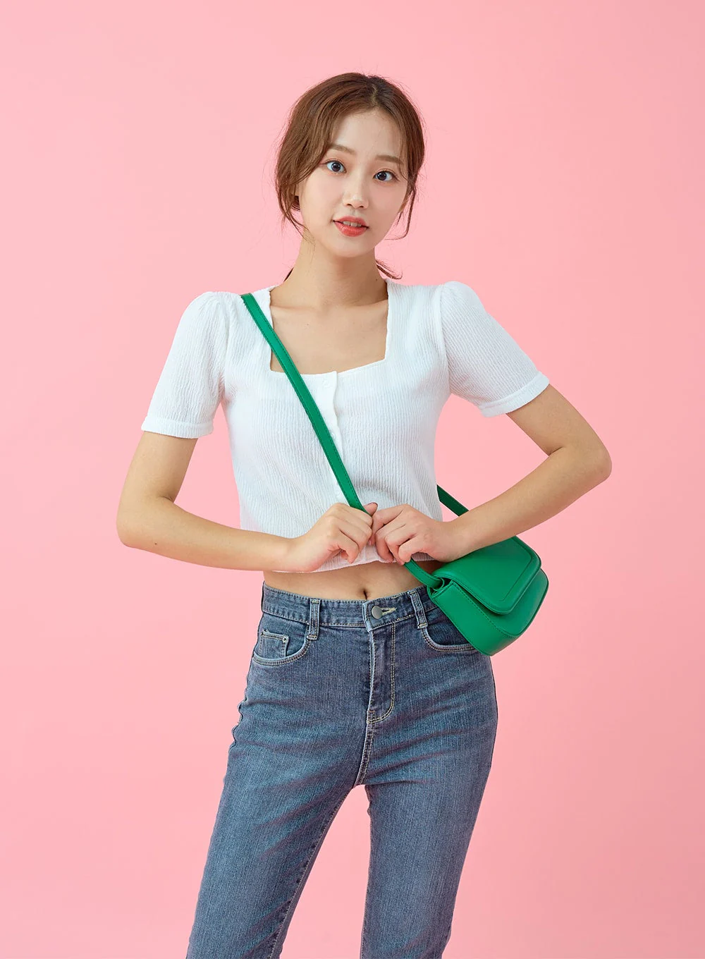Cut Hem Span Skinny Pants BU29 - Image 14