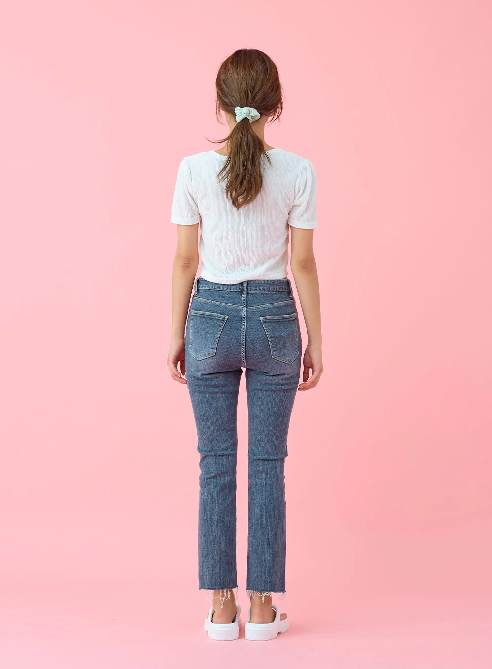 Cut Hem Span Skinny Pants BU29 - Image 19