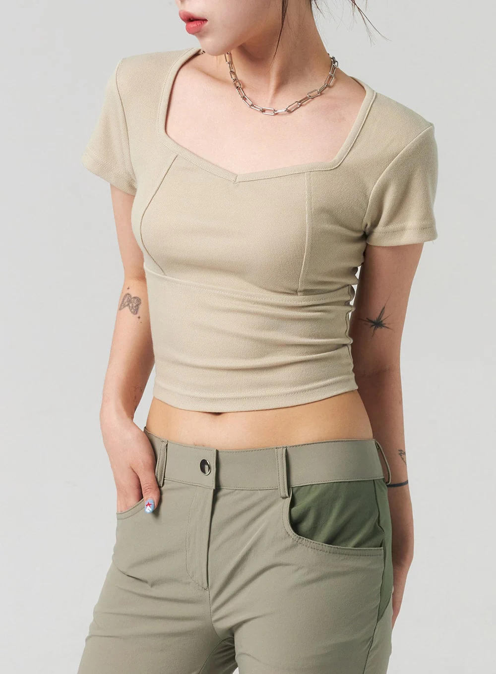 Cut Out Back Tee CL317 - Image 2