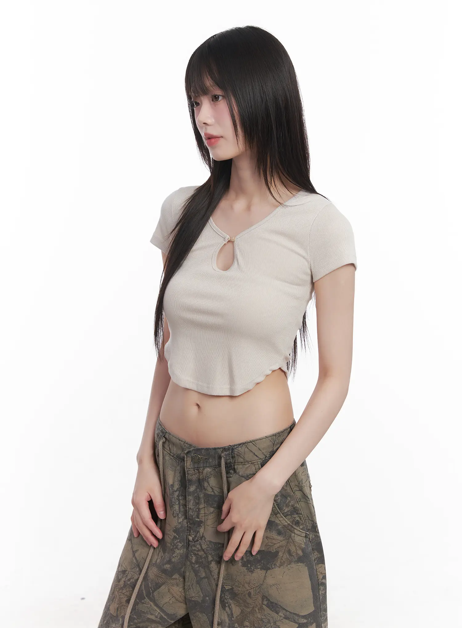 Cut-Out Crop Tee CU520 - Image 10