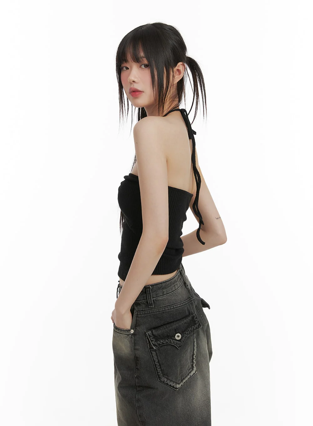 Cut Out Halter Top CA418 - Image 5