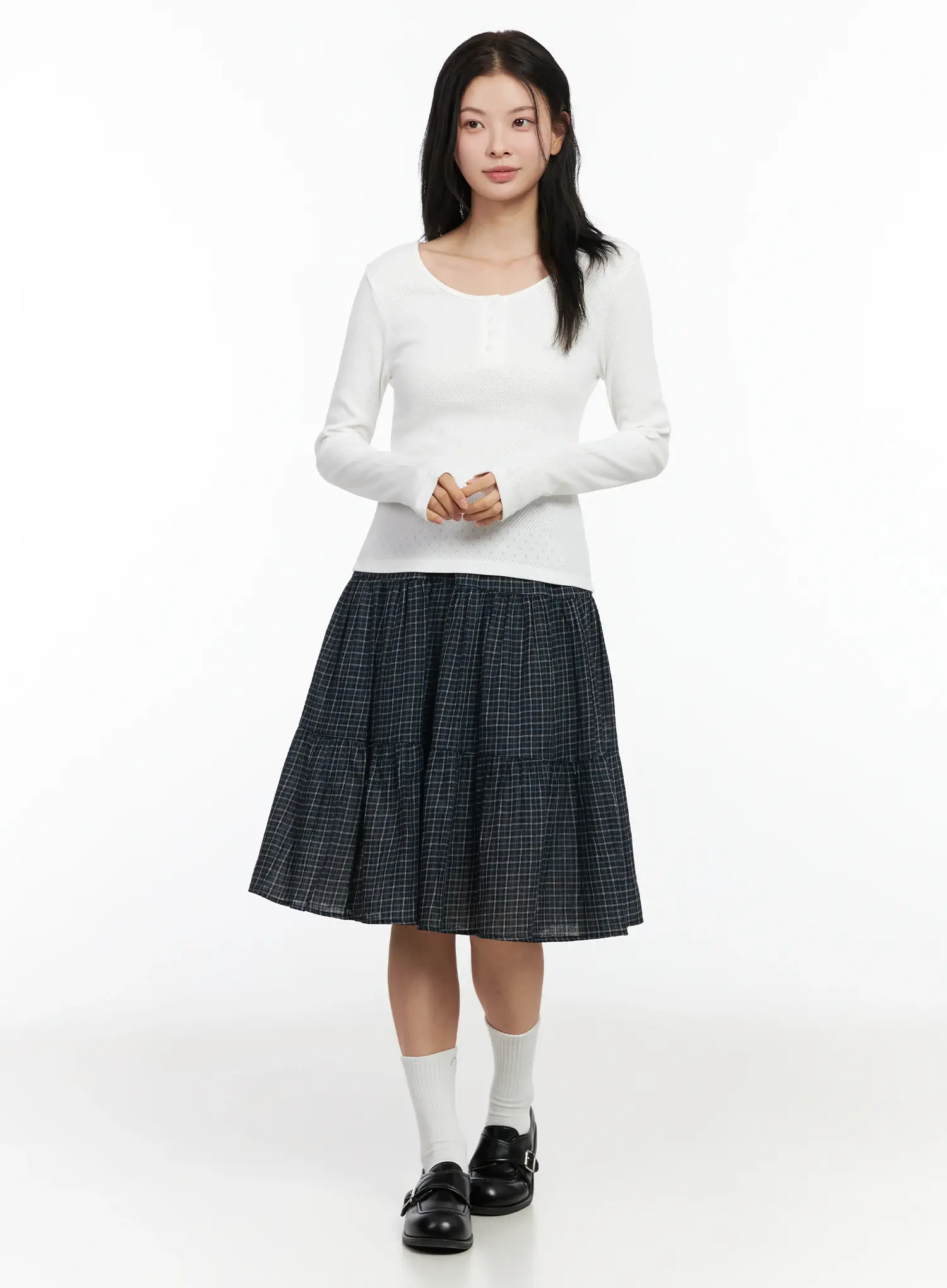 Cute Wide Neck Long Sleeve Top IM524 - Image 7