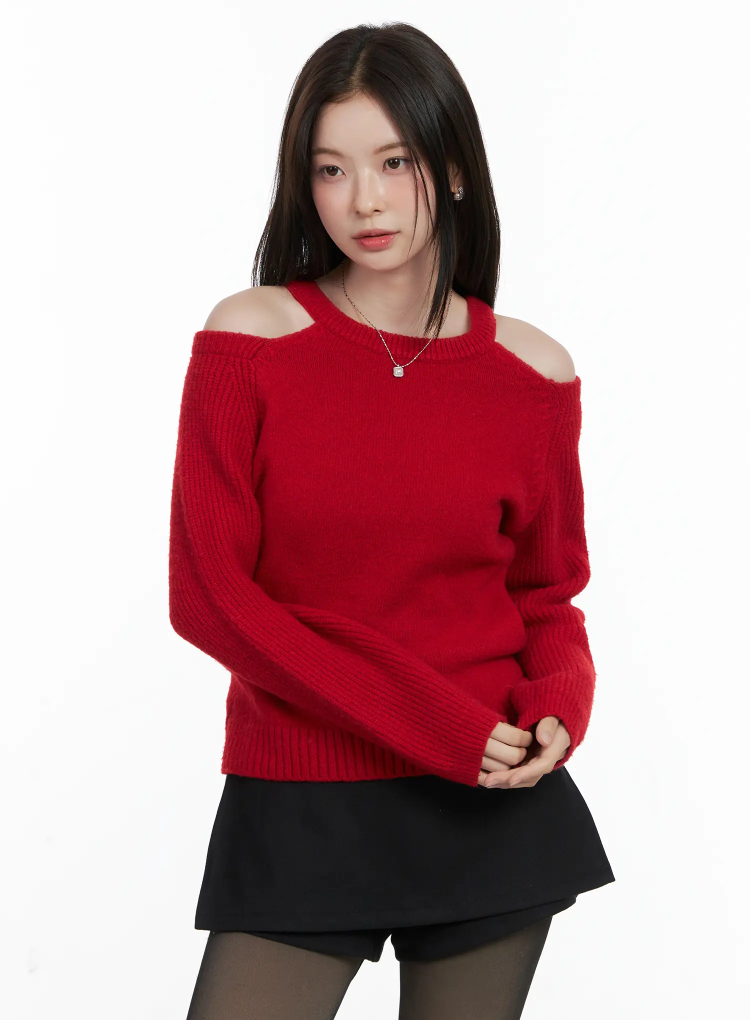 Cutout Knit Sweater CN519