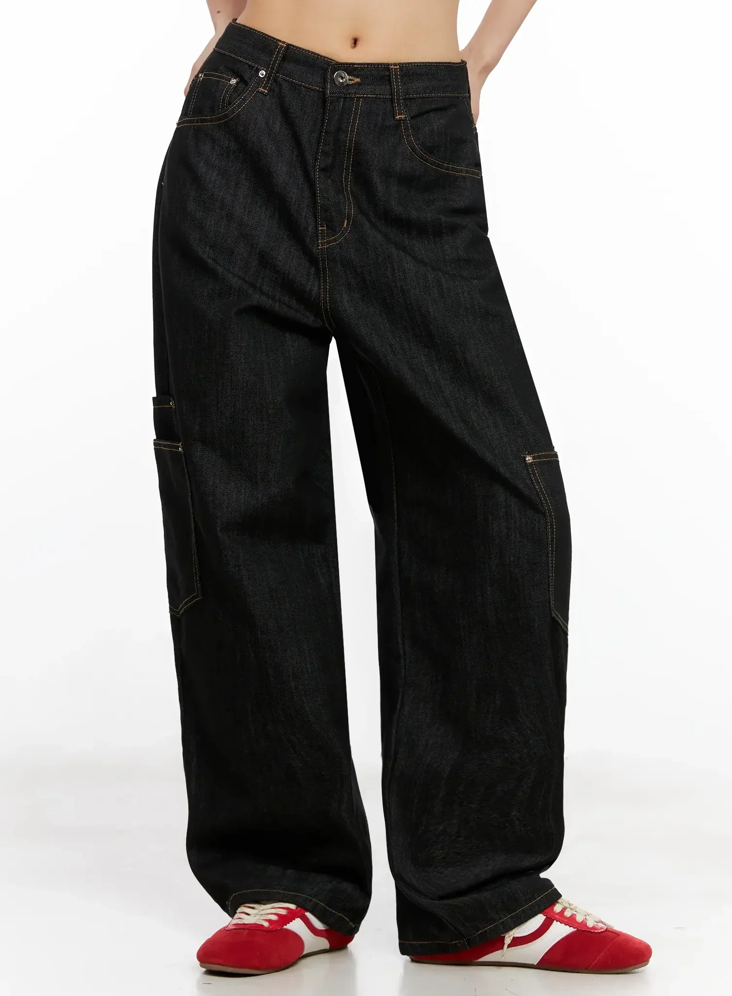 Dahee Wide-Leg Cargo Jeans IG508 - Image 7