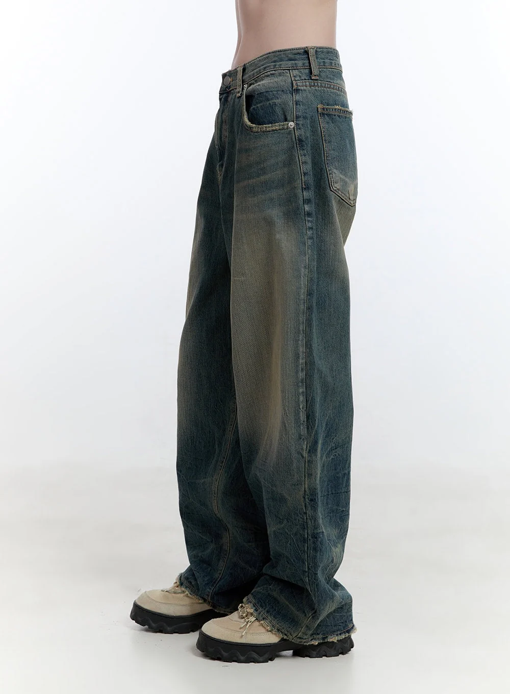 Danielle Vintage Washed Baggy Jeans CJ522 - Image 3