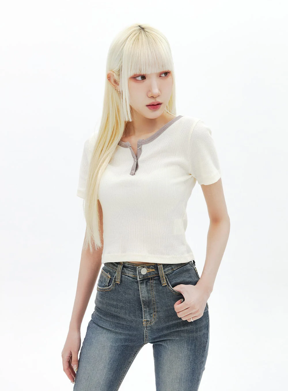 Dark Wash Bootcut Jeans BA320 - Image 8