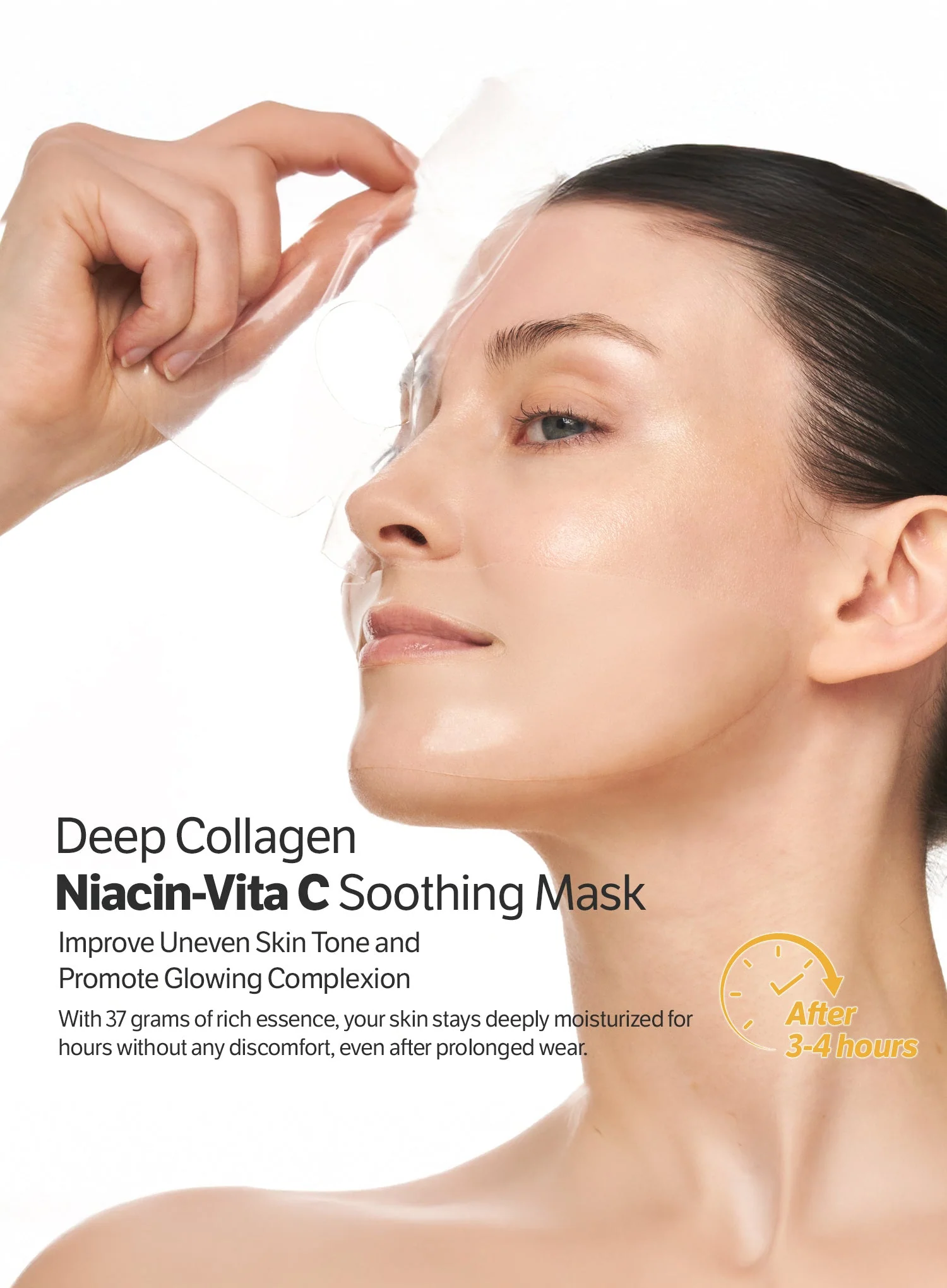 Deep Collagen Niacin Vita C Brightening Mask (37g*4ea) - Image 6