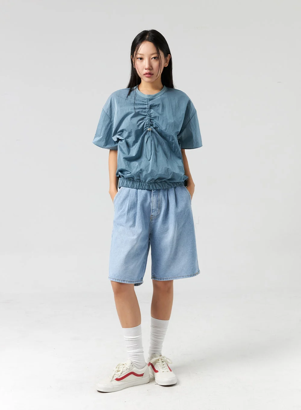 Denim Bermuda Shorts CL326 - Image 13