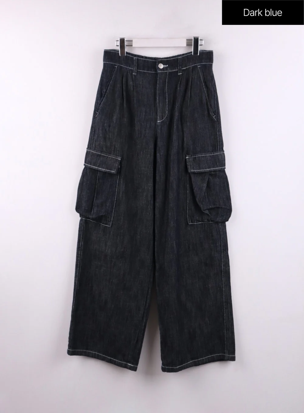 Denim Cargo Wide Leg Jeans CF407 - Image 7