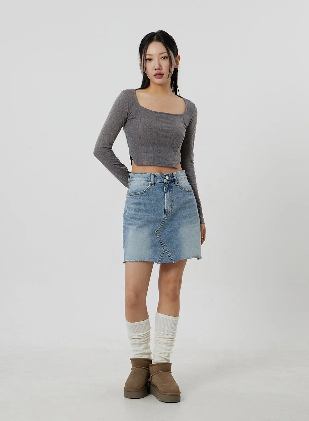Denim Mini Skirt CF302 - Image 10
