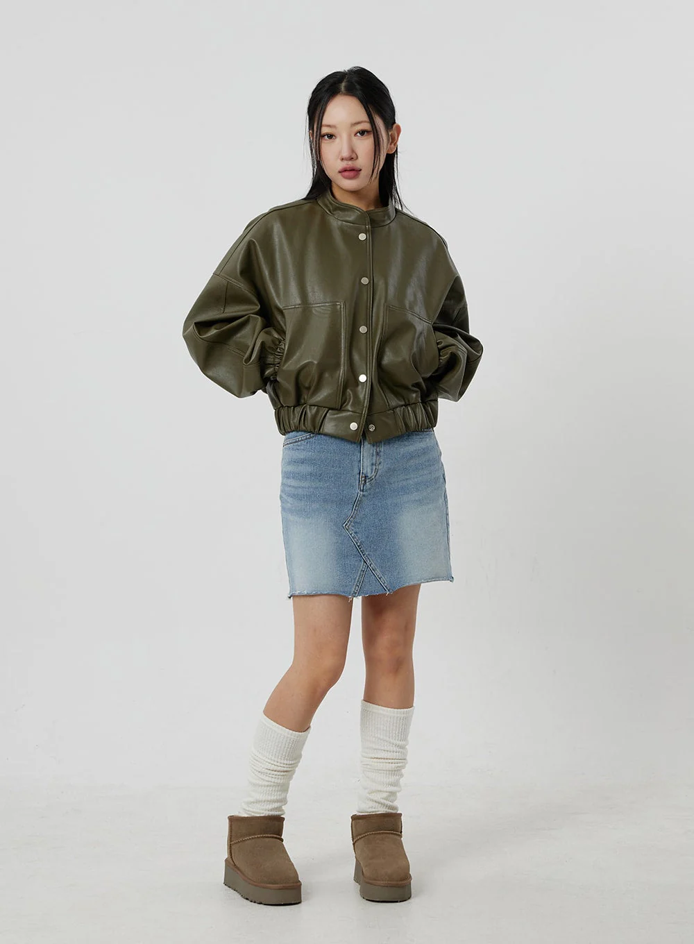 Denim Mini Skirt CF302 - Image 3