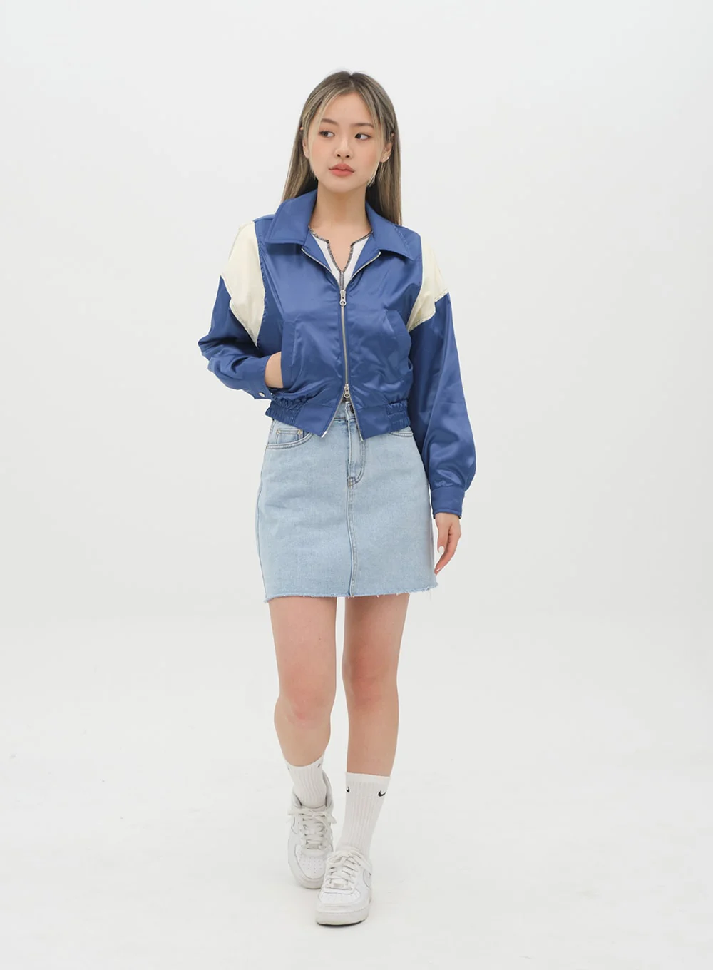 Denim Mini Skirt J28 - Image 4