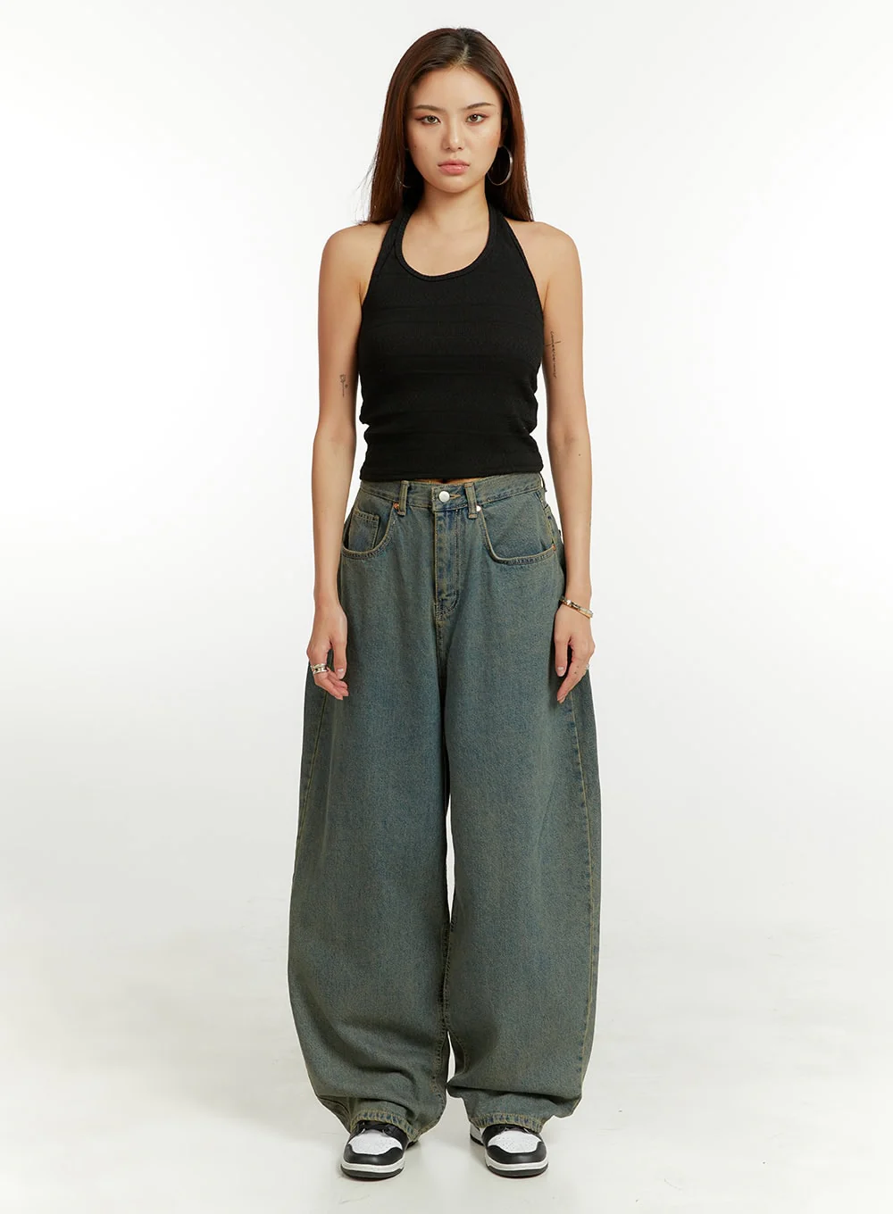 Denim Washed Baggy Jeans CU424 - Image 2