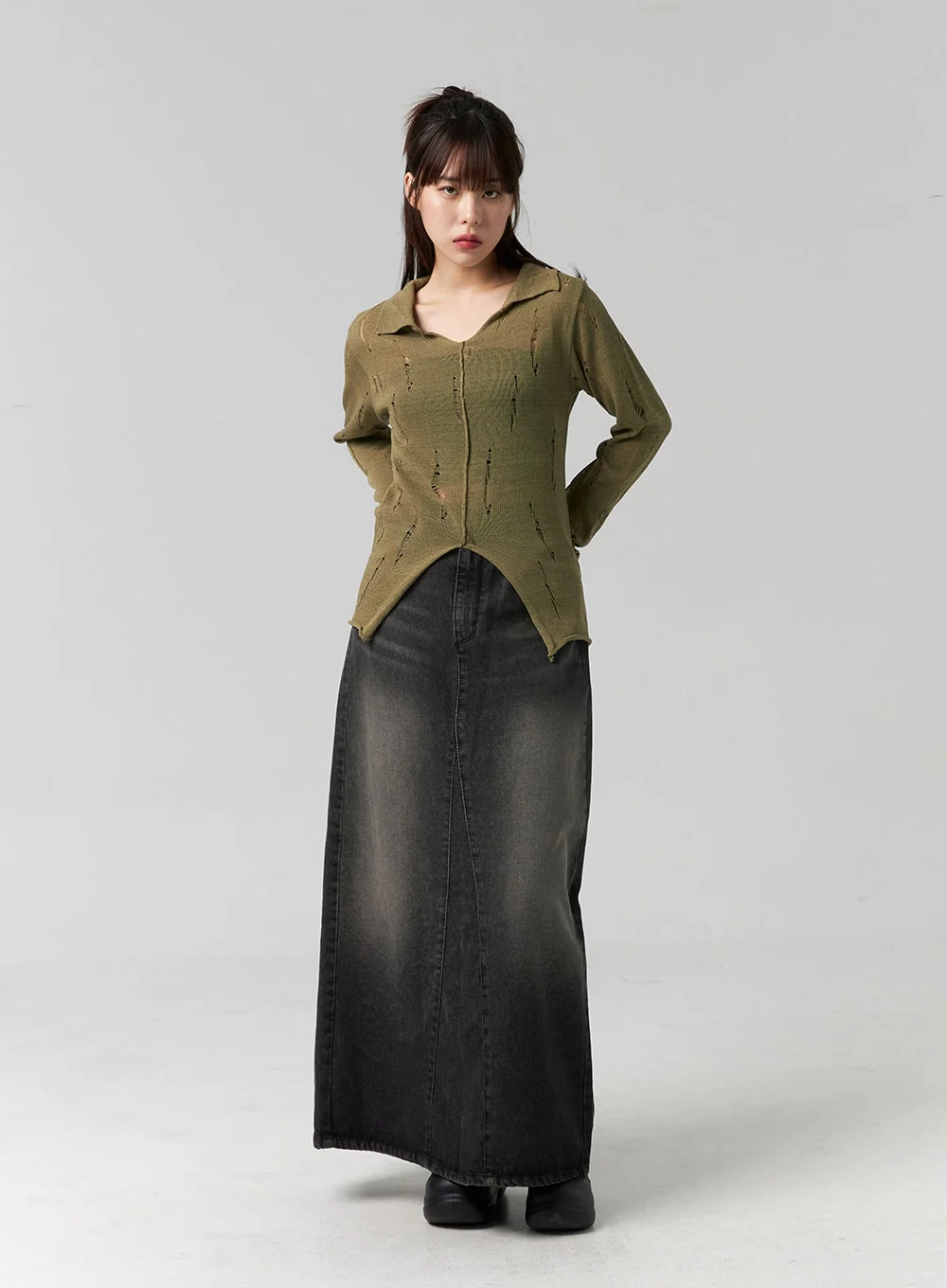 Destroyed Acrylic Collar Top CG331 - Image 10