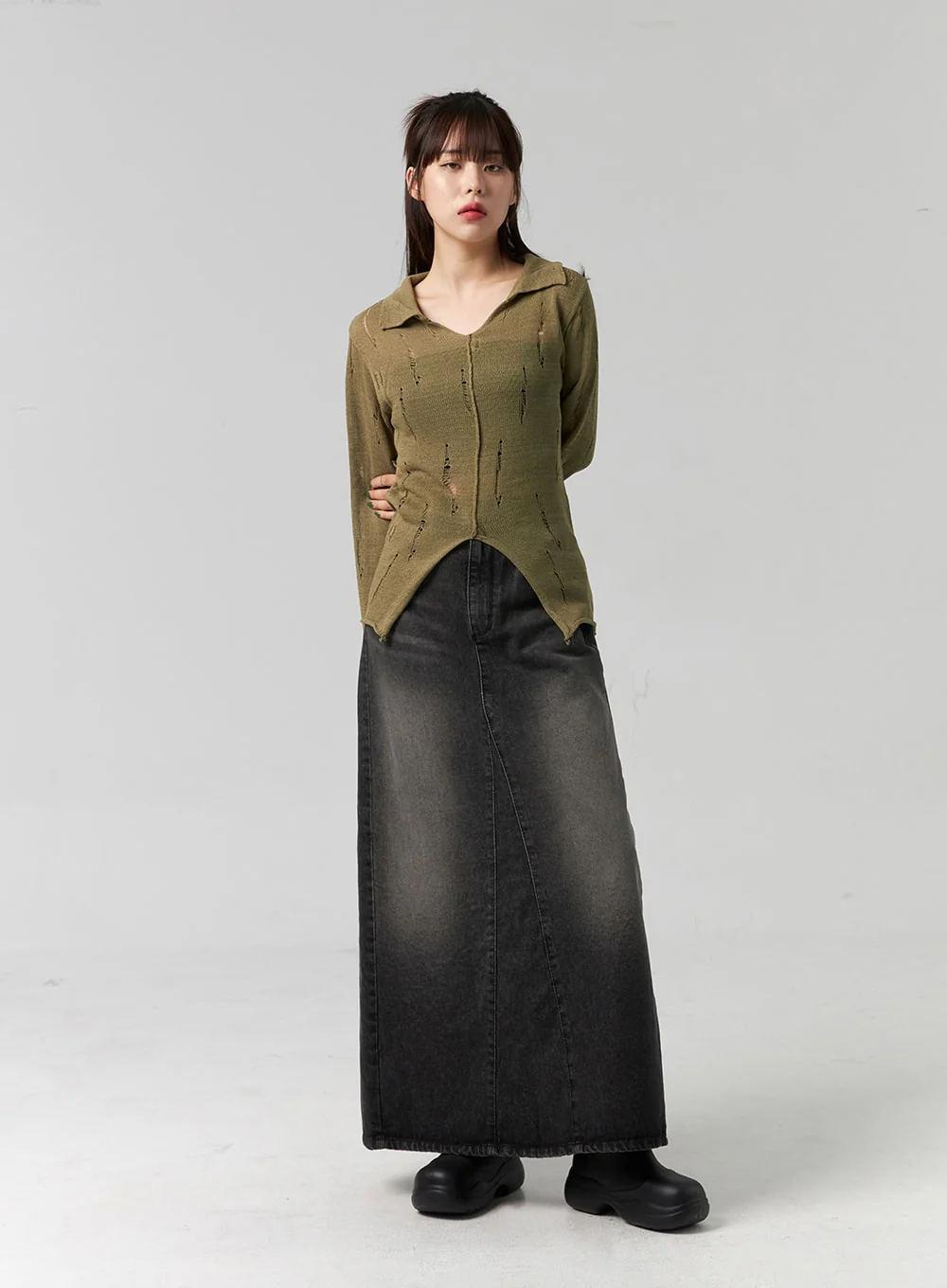 Destroyed Acrylic Collar Top CG331 - Image 6