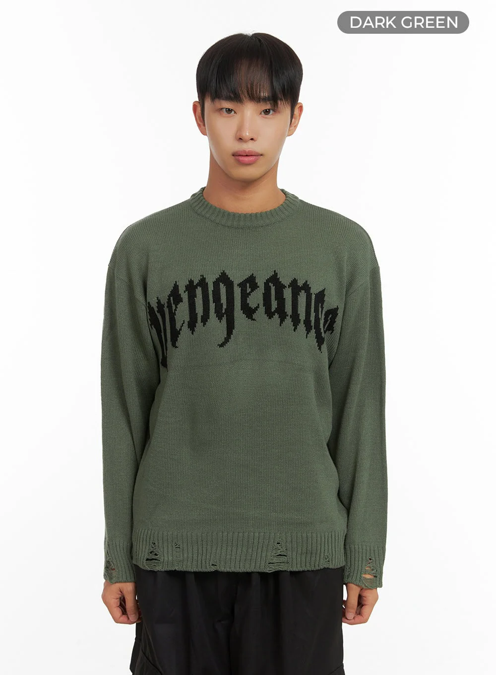 Destroyed Loose Fit Round Neck Top CO410 - Image 8
