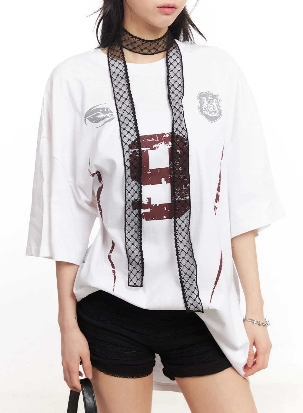 Diamond Lace Sheer Scarf CA516 - Image 3