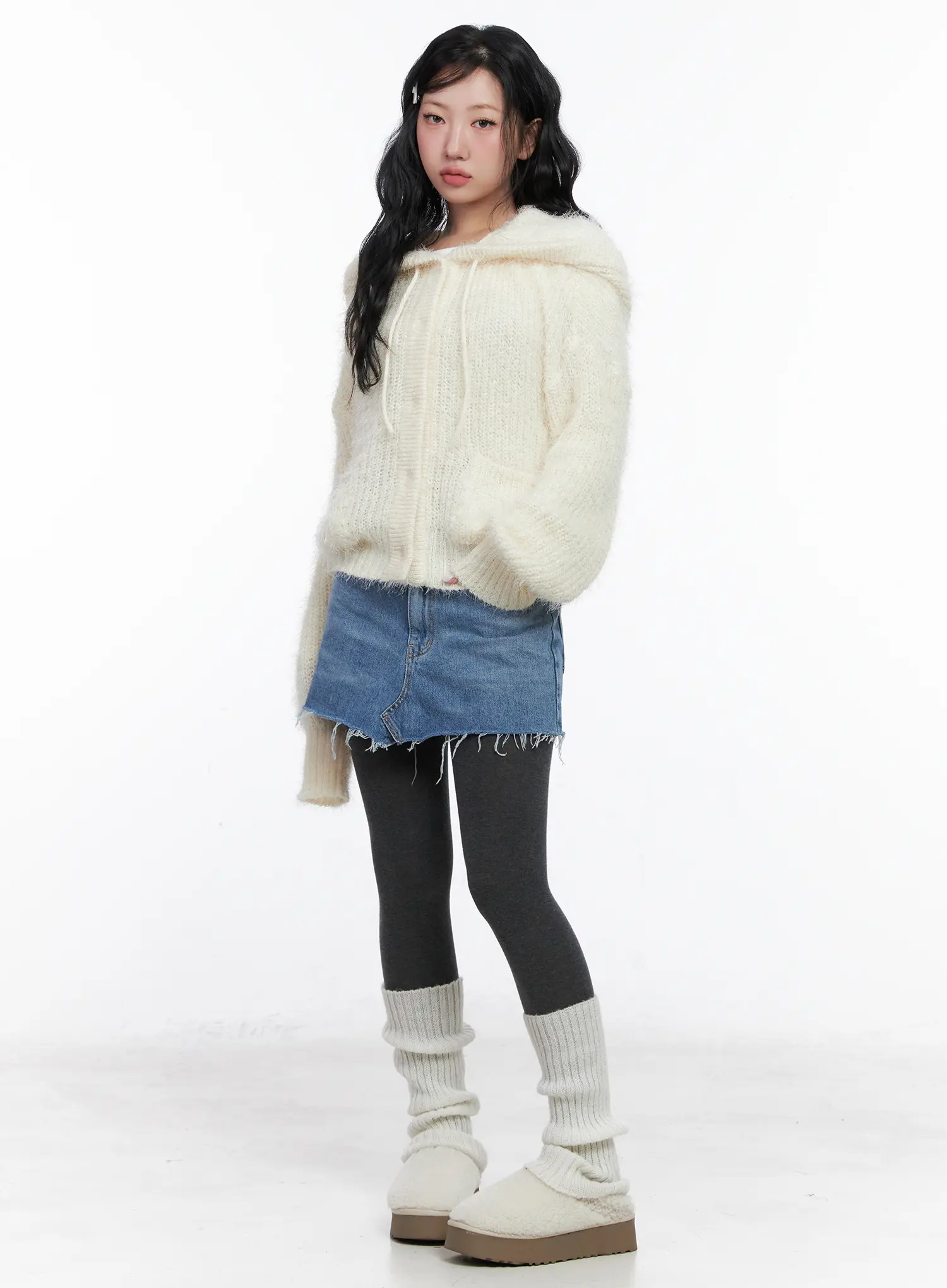 Distressed Denim Mini Skirt CN514 - Image 6