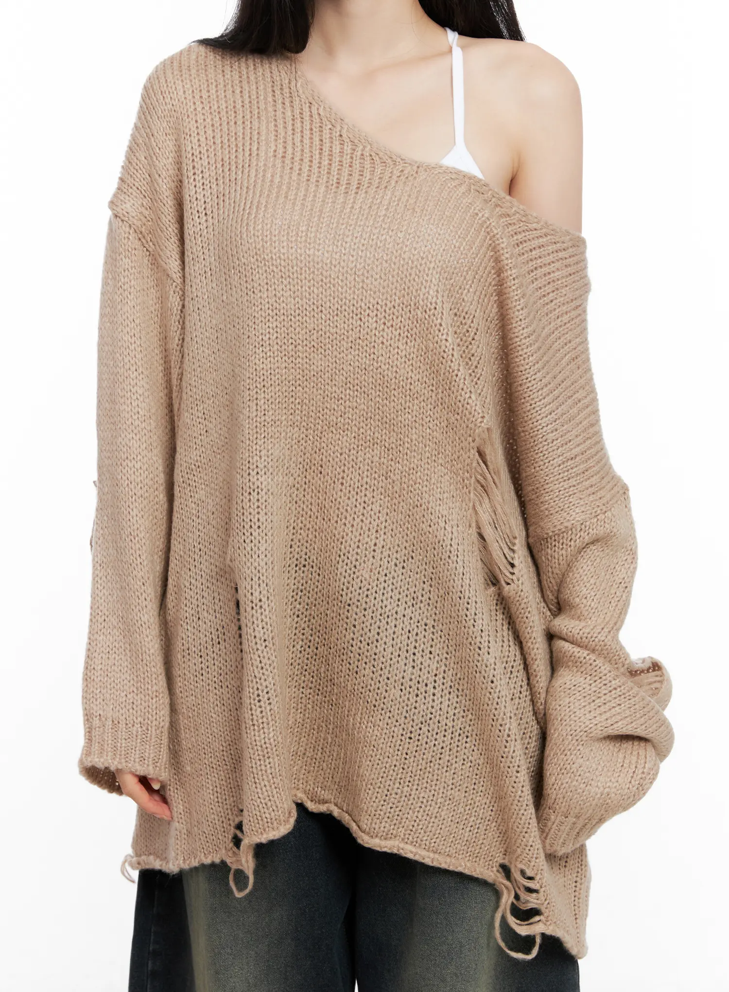 Distressed Loose Knit Sweater CG522 - Image 9