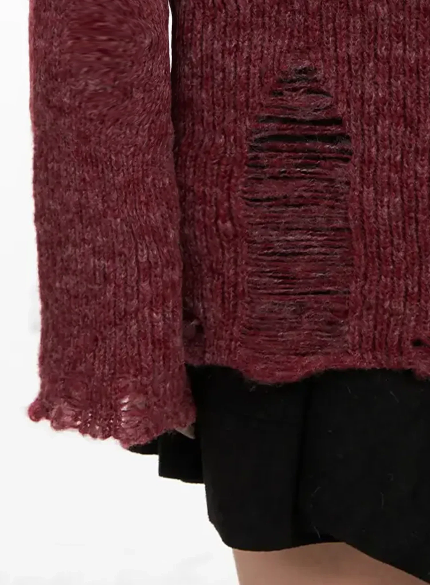 Distressed Off-Shoulder Sweater IN528 - Image 8