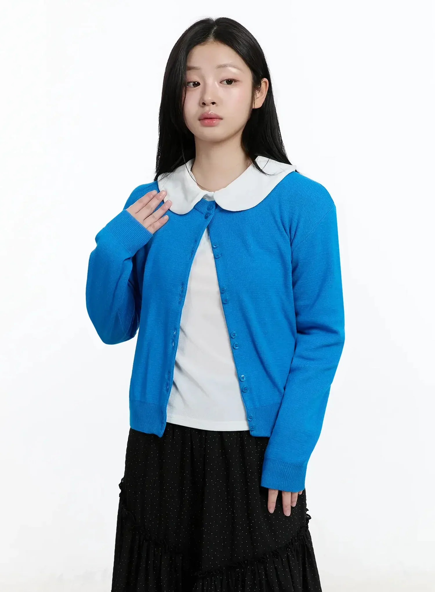 Double Button Knit Cardigan IM513 - Image 2