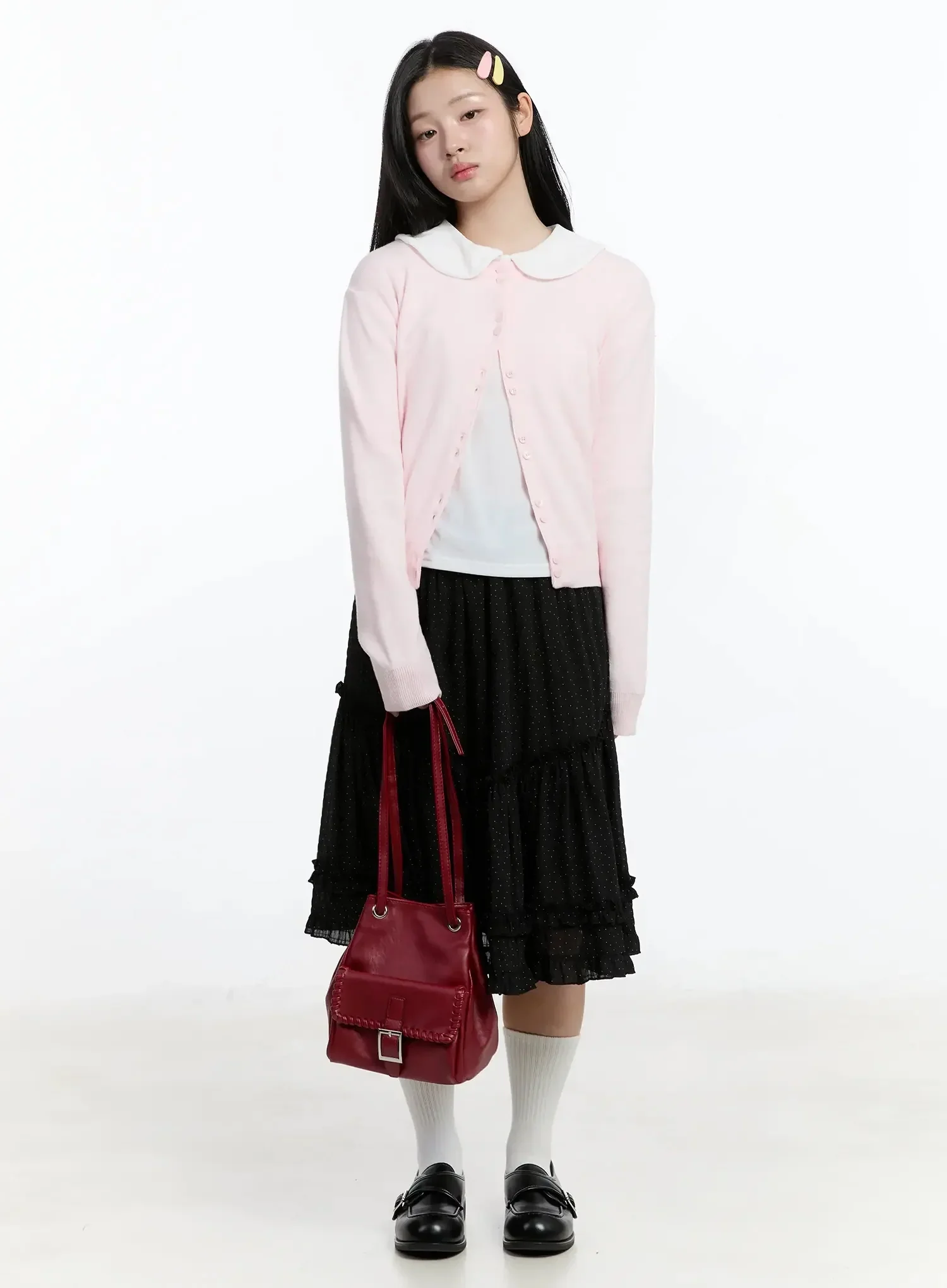 Double Button Knit Cardigan IM513 - Image 5