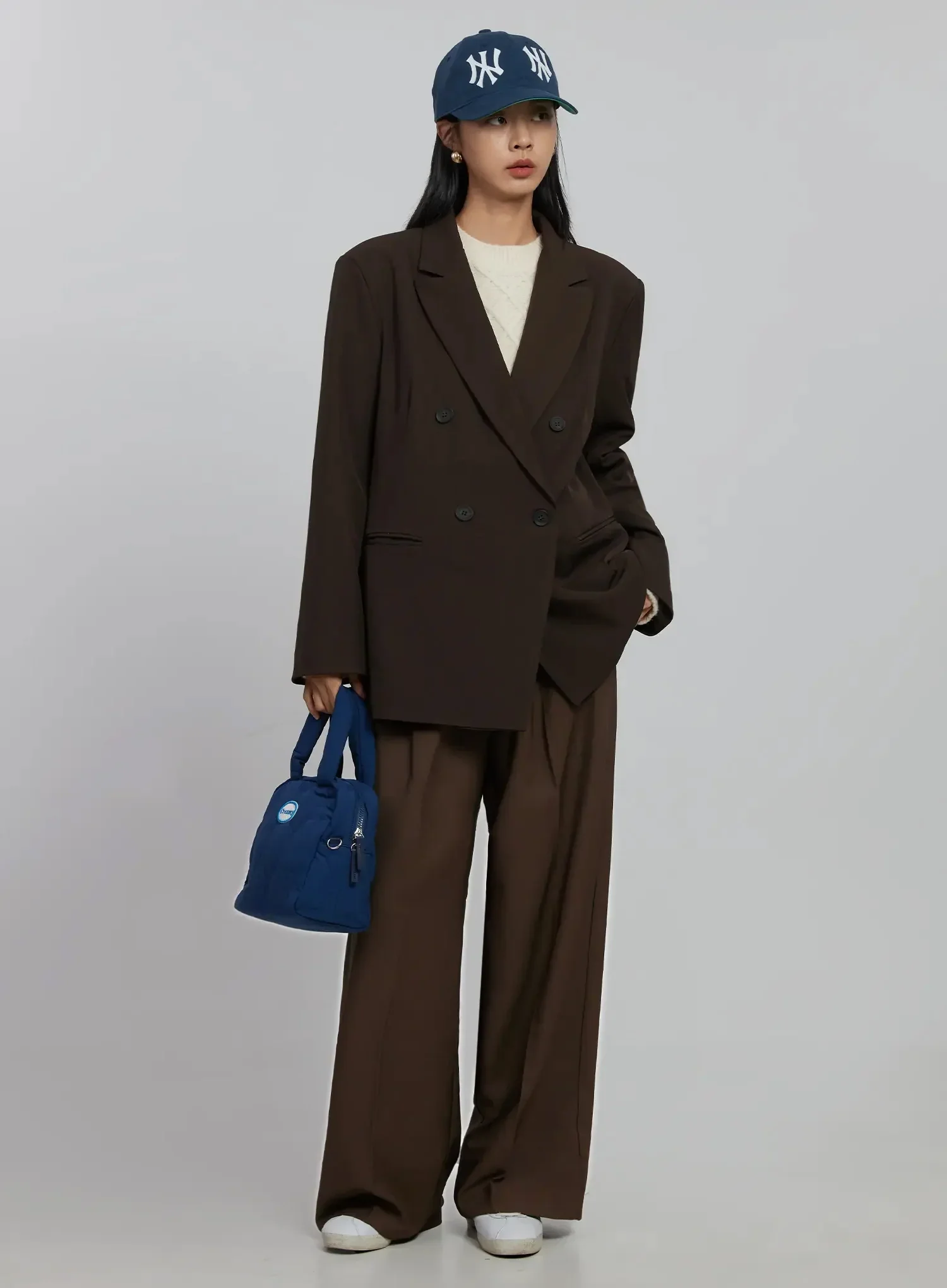 Double-Button Oversized Blazer ID516 - Image 3