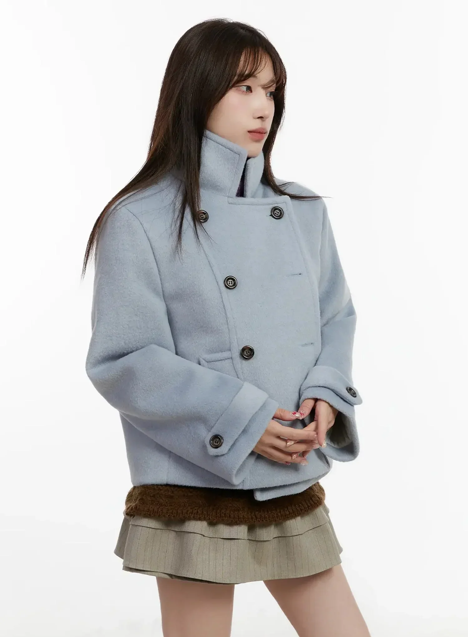 Double Buttoned Peacoat IJ521 - Image 11