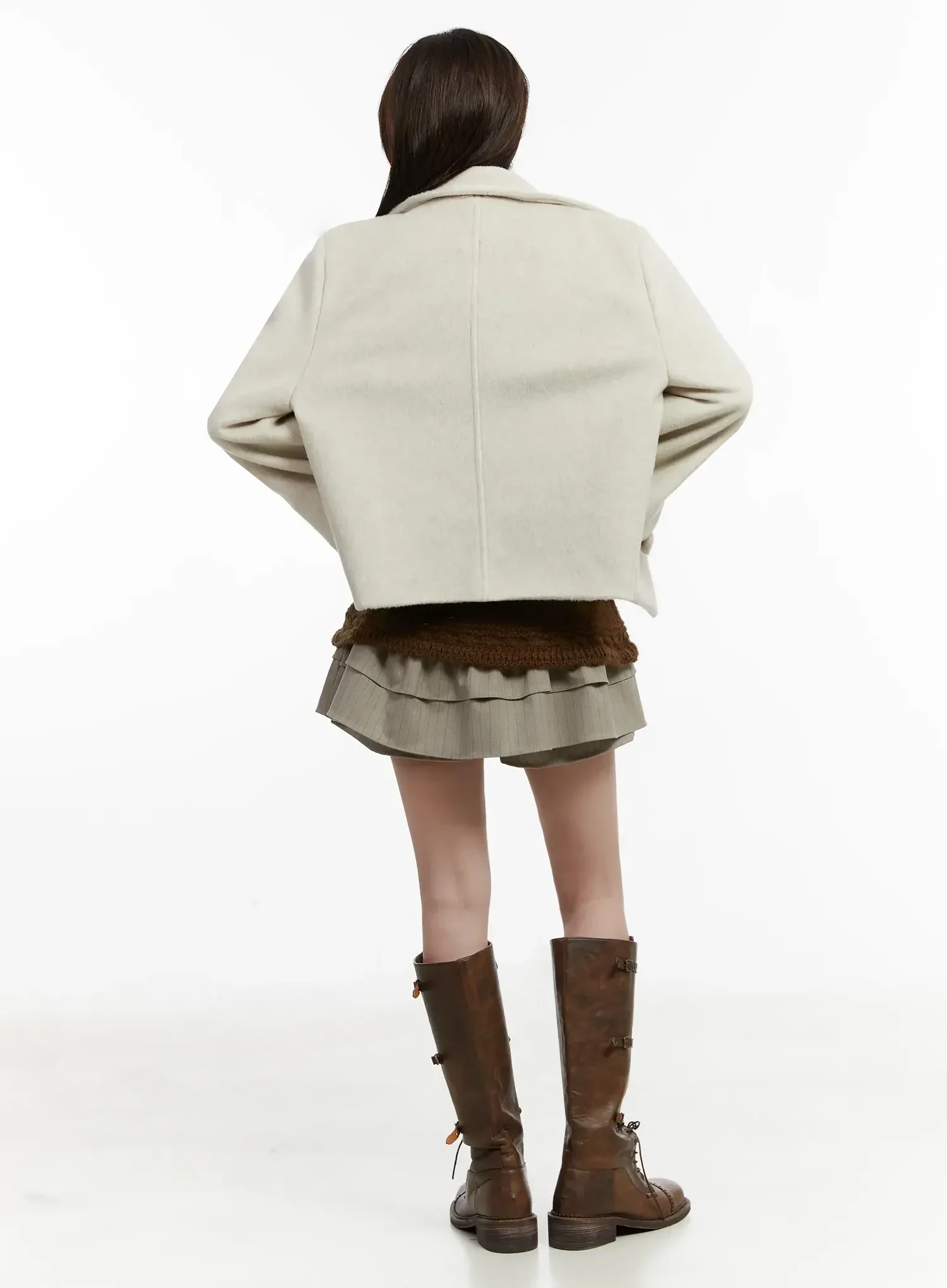 Double Buttoned Peacoat IJ521 - Image 9