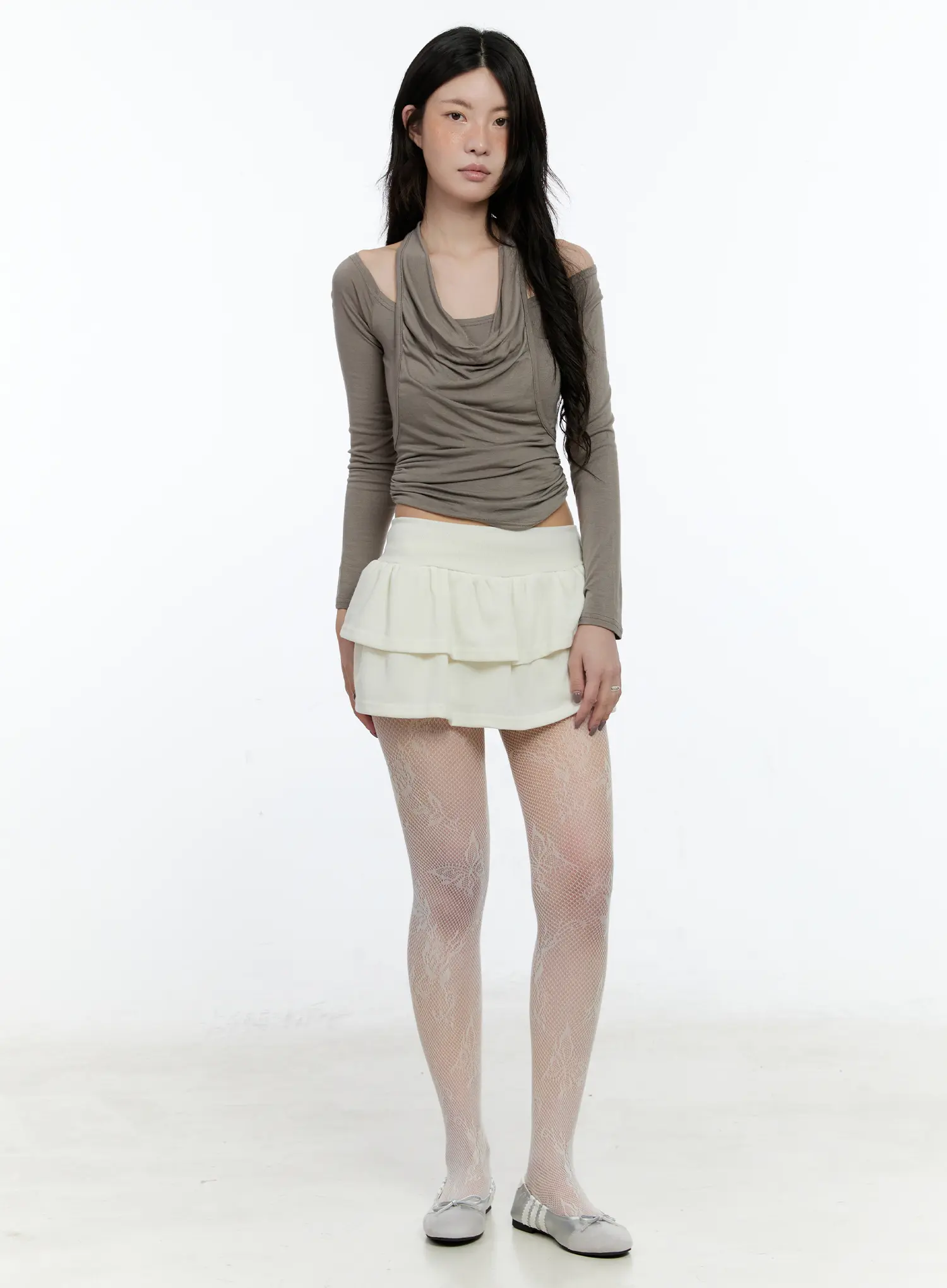 Double Layer Pleated Mini Skirt CN517 - Image 5