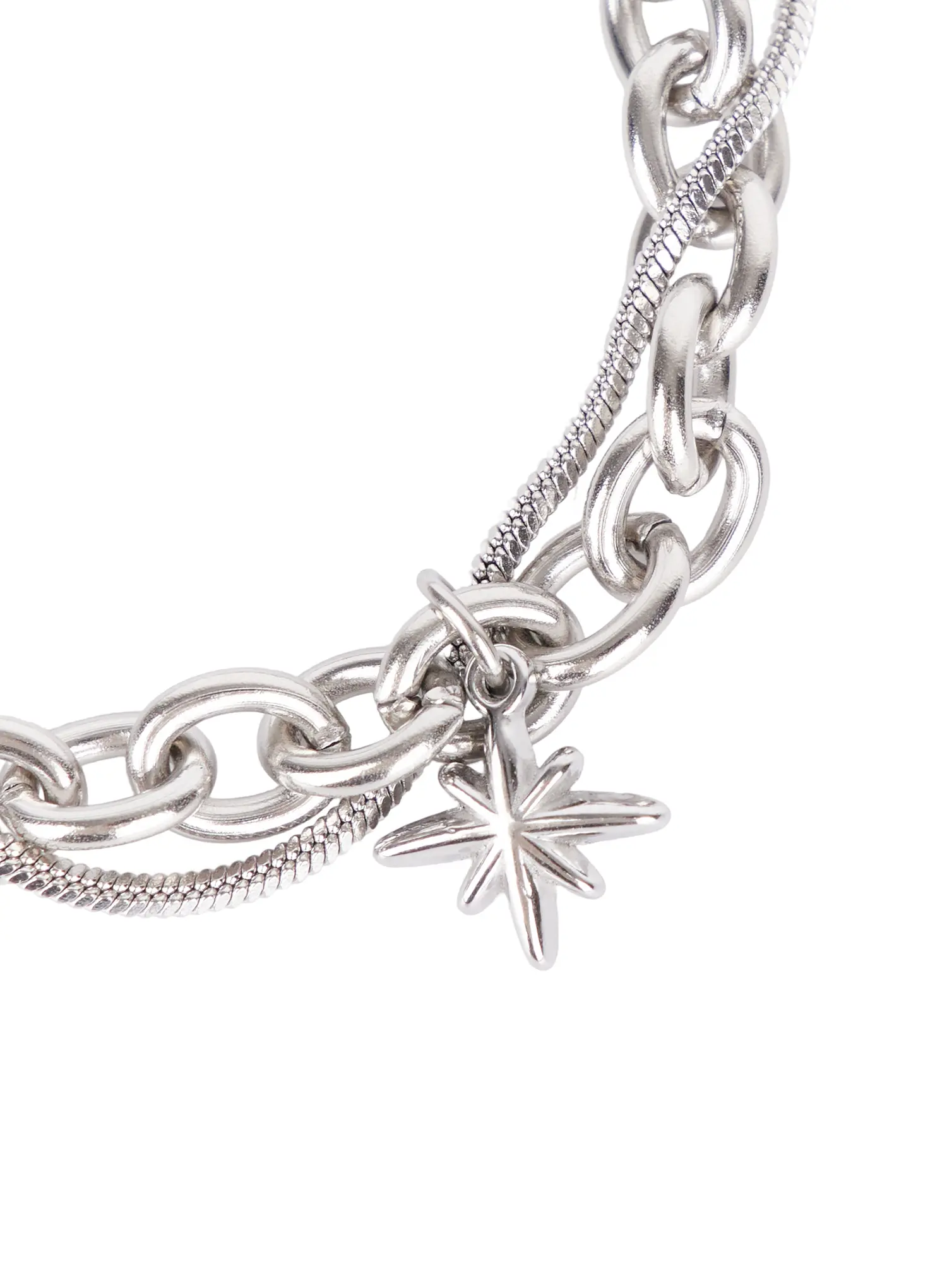 Double Layer Star Charm Chain Bracelet CJ523 - Image 4
