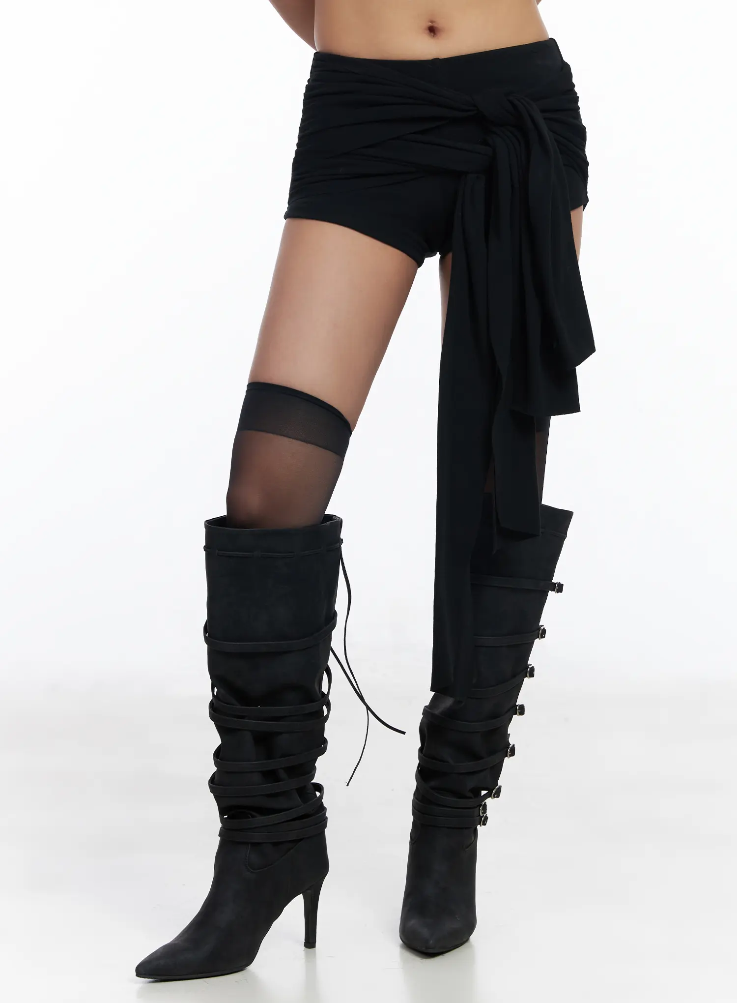 Double Ribbon Layered Shorts CM525