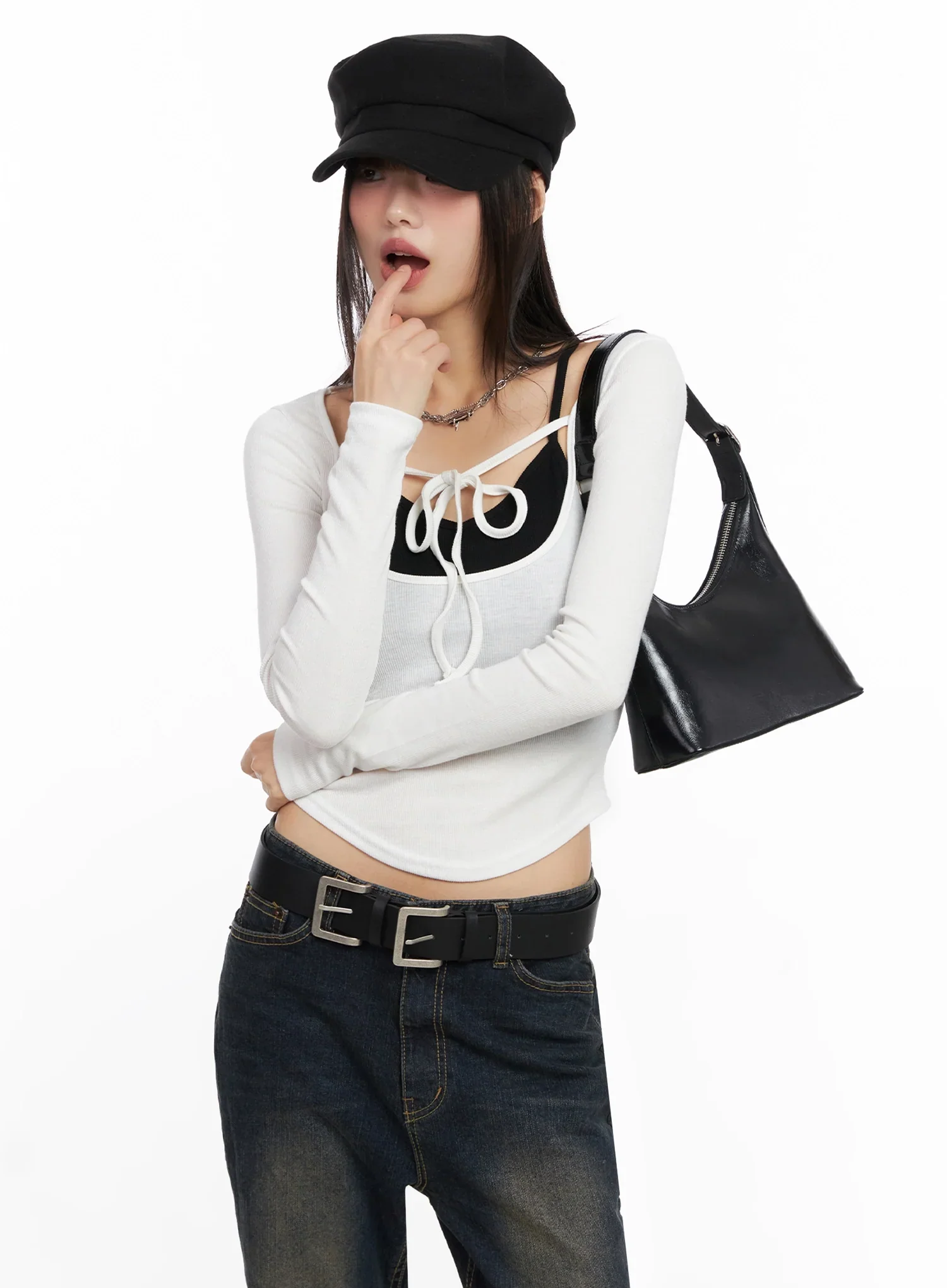 Double Square Buckle Belt IN503 - Image 2