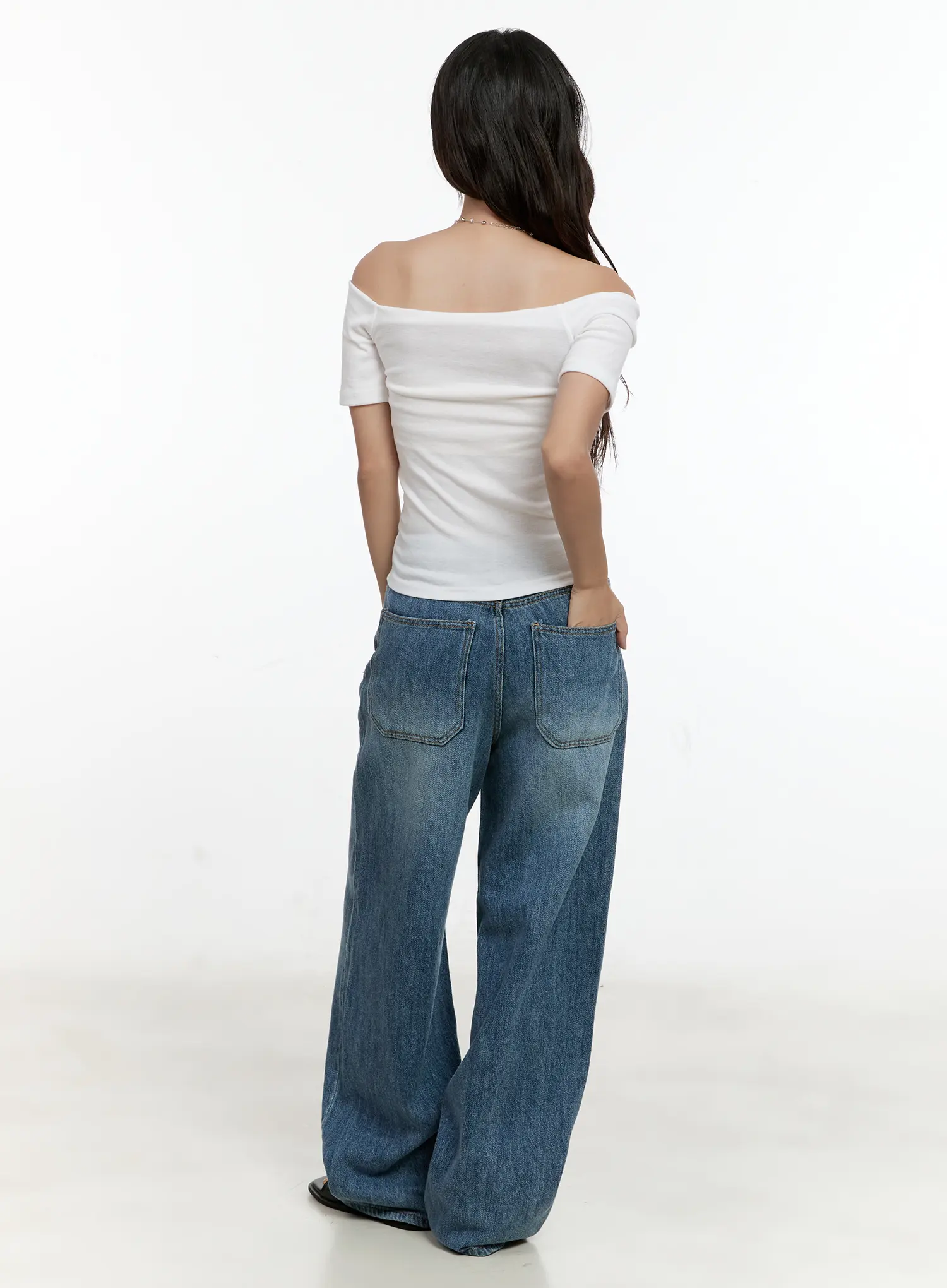 Doyeon Washed Wide-Leg Denim Jeans CG501 - Image 8