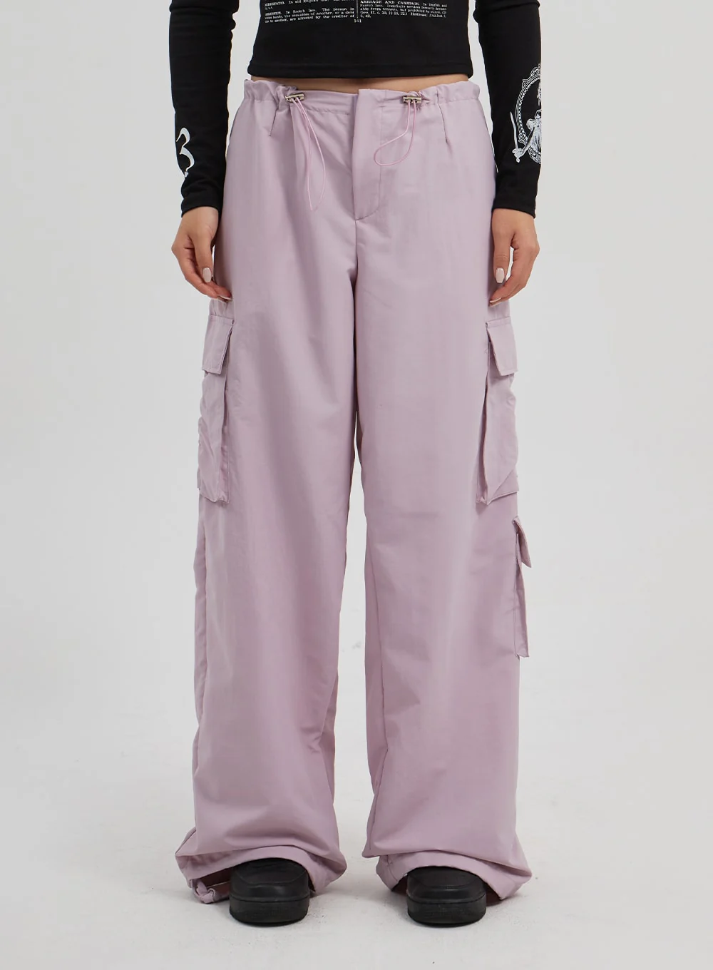Drawstring Cargo Baggy Pants CF313 - Image 2