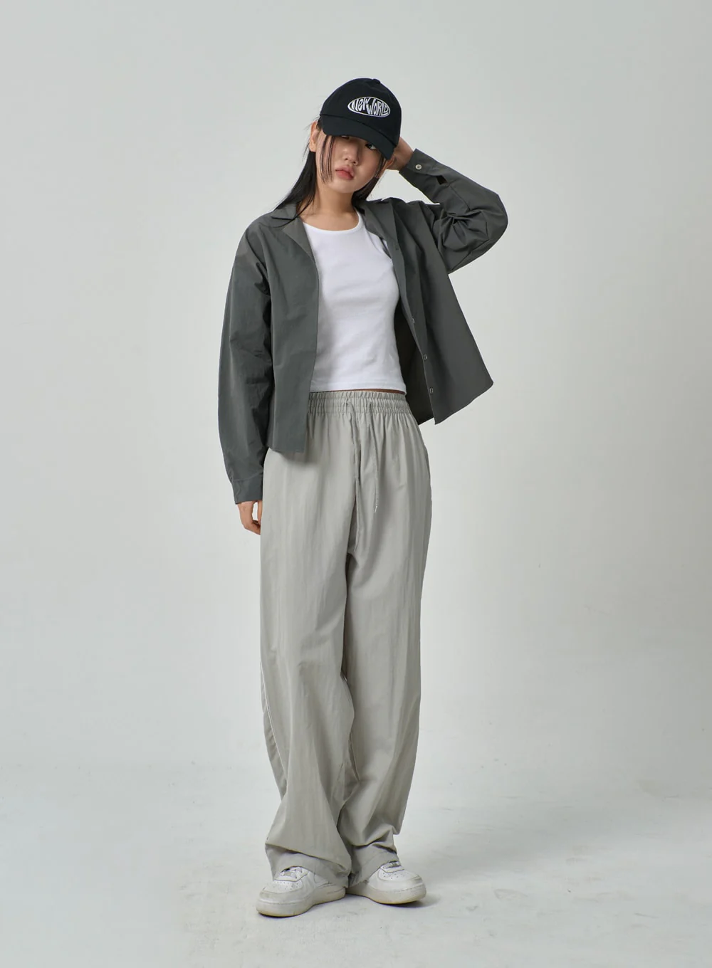 Drawstring Nylon Track Pants IF315 - Image 11
