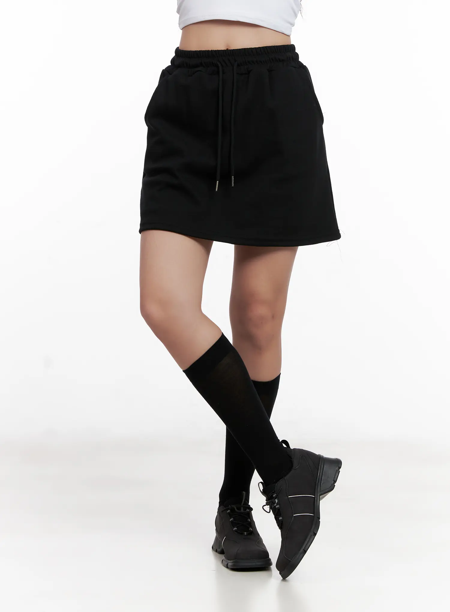 Drawstring Sweat Skirt CL518 - Image 2