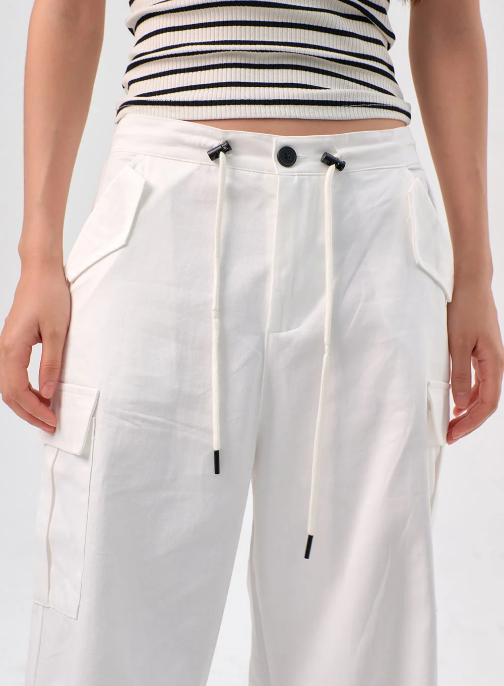 Drawstring Wide Pants IL310 - Image 8