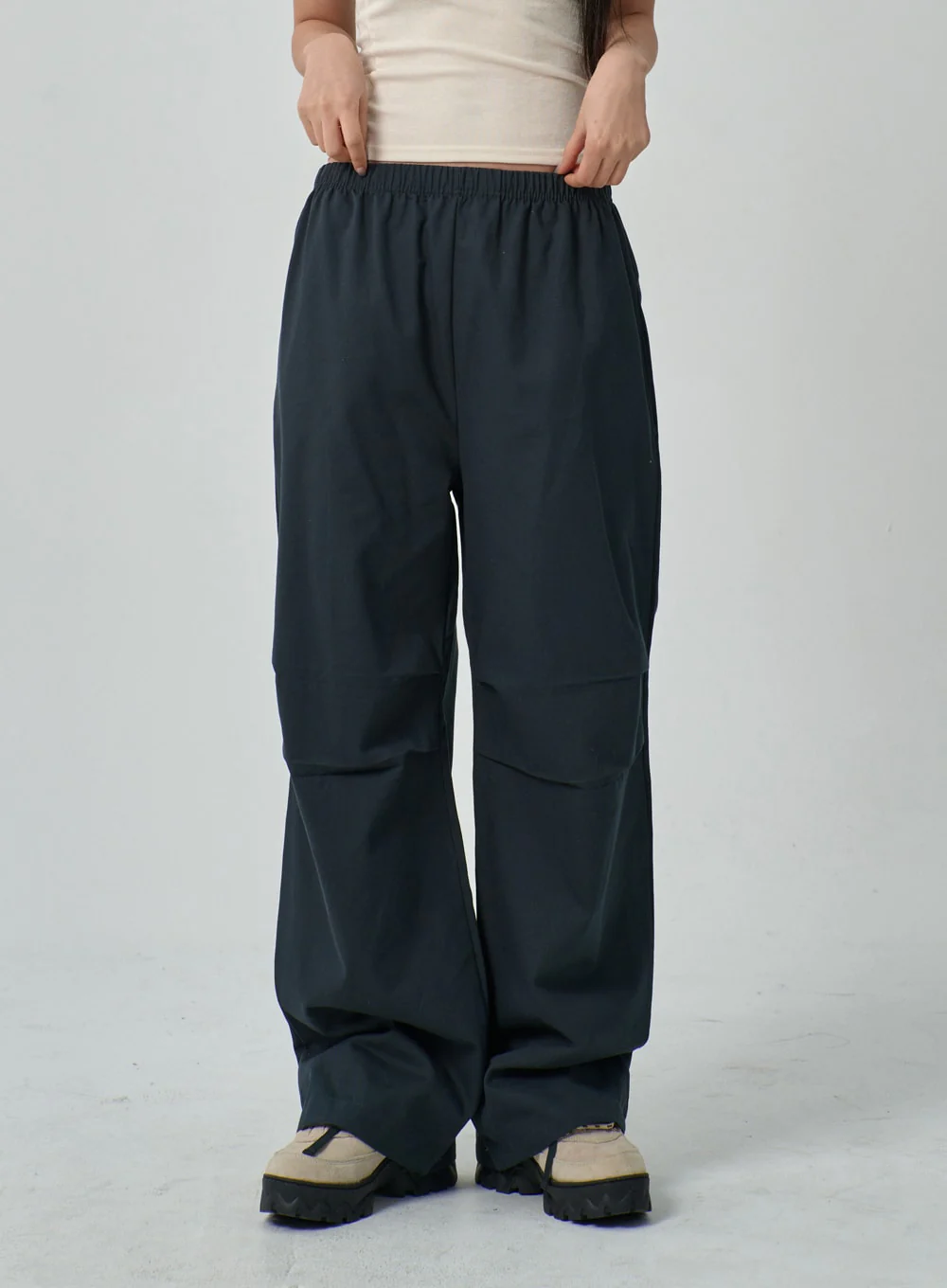 Drawstring Wide Track Pants IF314 - Image 6